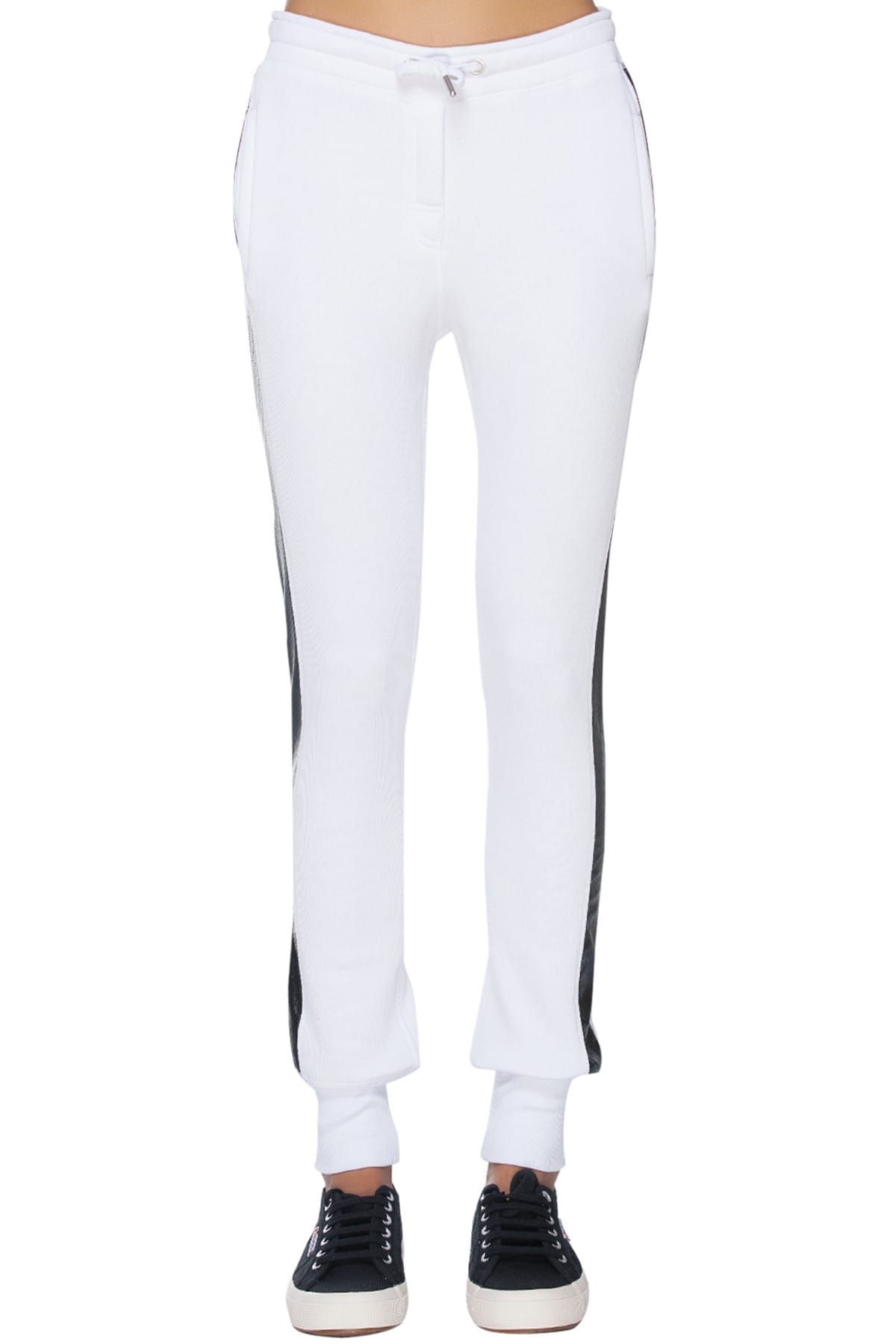Zoe Karssen Kadın Beyaz Yandan Siyah Şeritli Slim Fit Pantolon - ZKA01102001