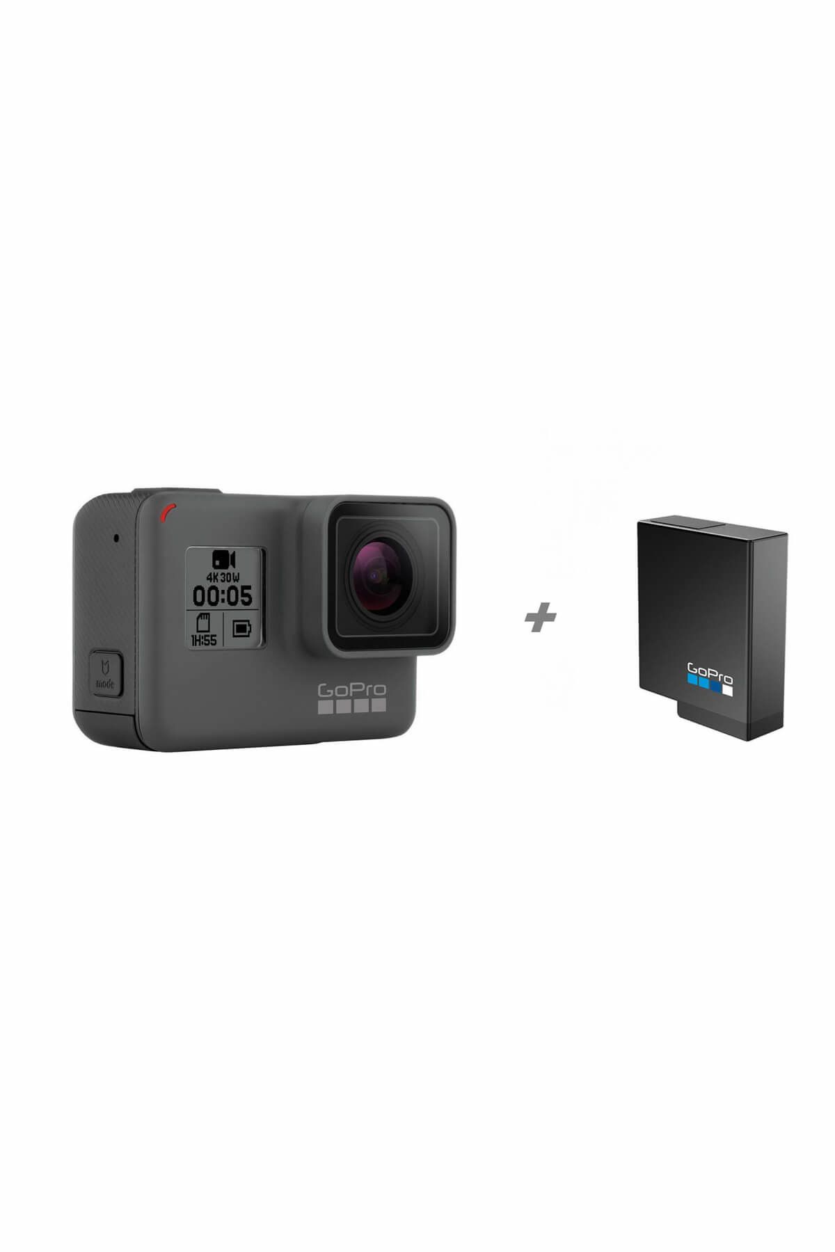 GoPro Hero5 Black 4K Aksiyon Kamerası + Hero5 Yedek Batarya ( 1220mAh )