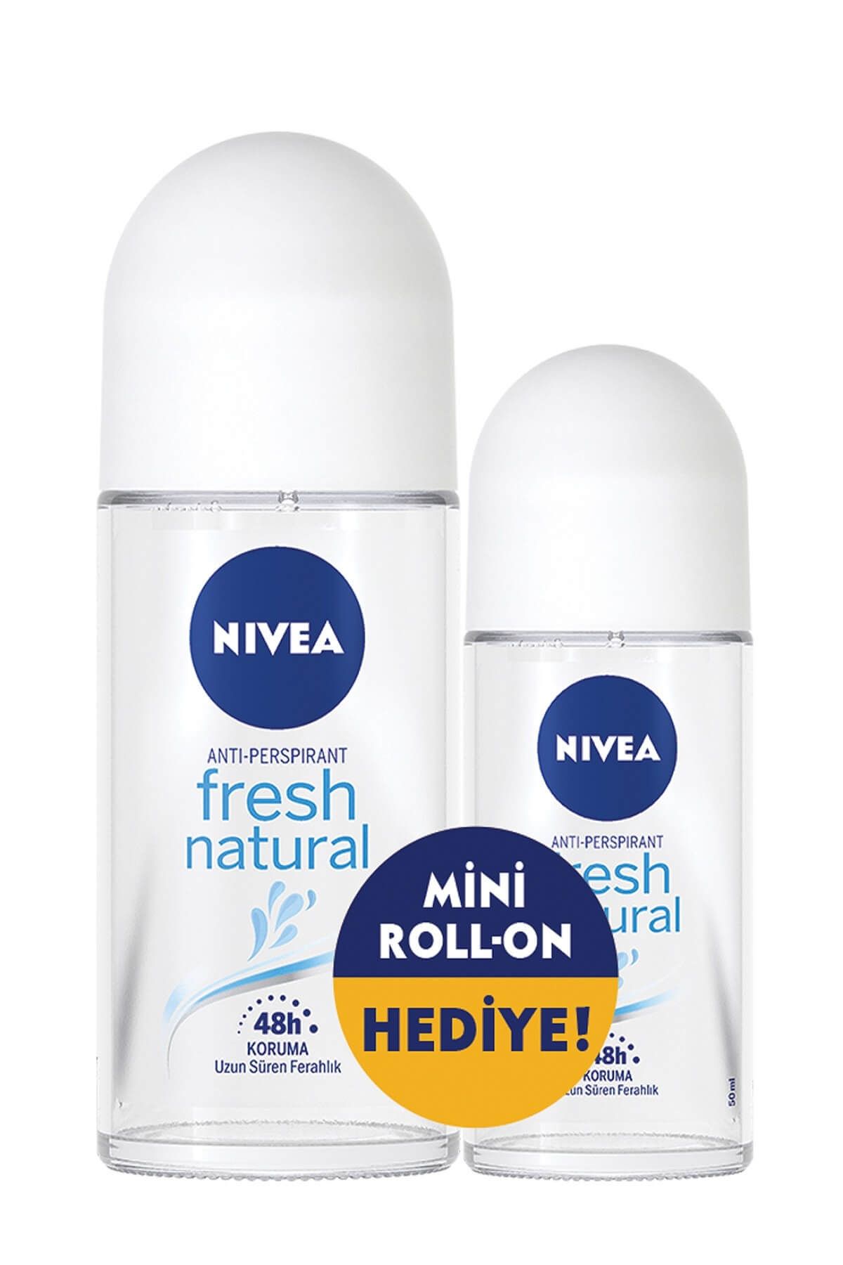 NIVEA Kadın Fresh Roll-On 50 ml + Mini Fresh Kadın Roll-On25 ml