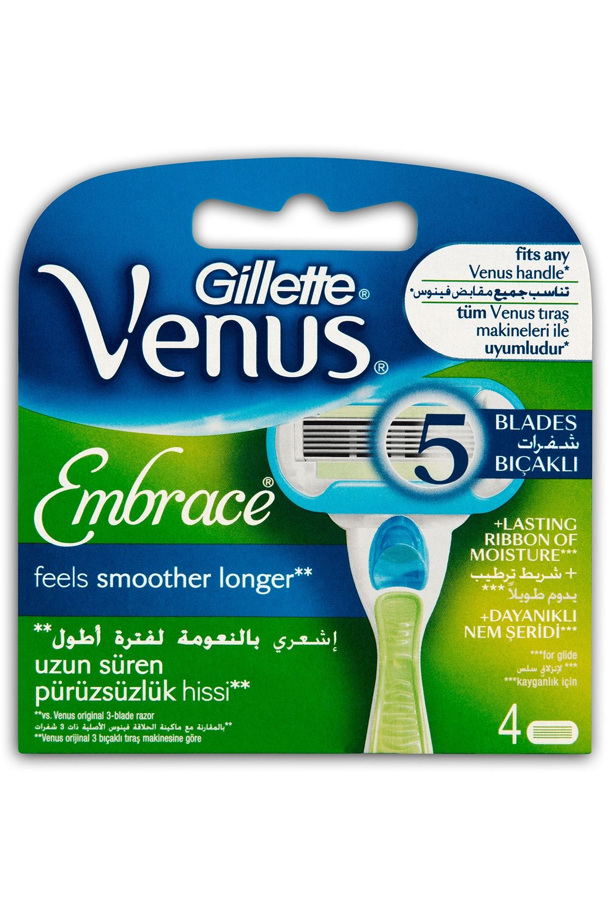 Gillette Venus Venus Embrace Yedek Kadın Tıraş Bıçağı 4'Lü