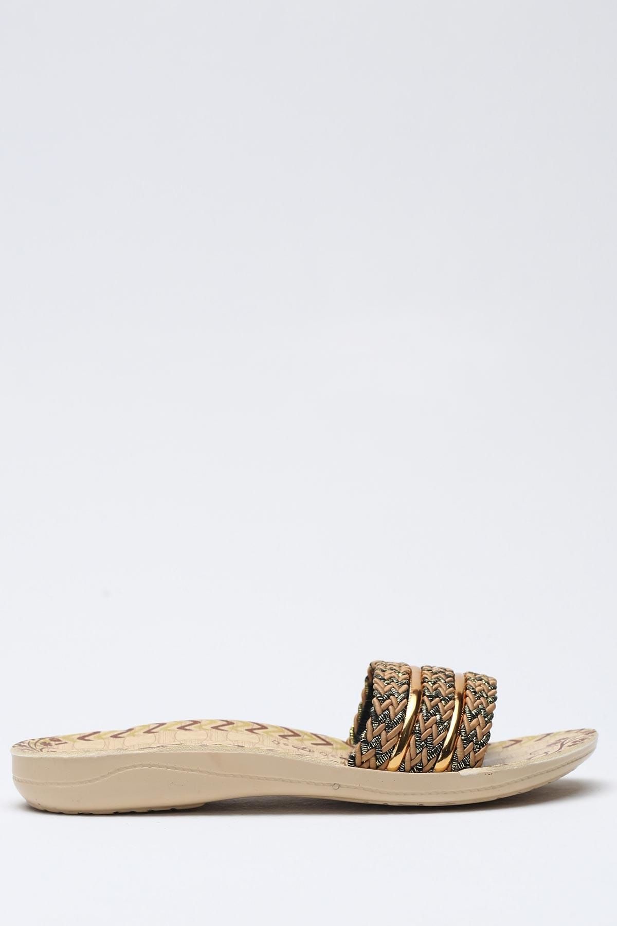 Ayakkabı Modası Camel Kadın Terlik 1938-9-4604