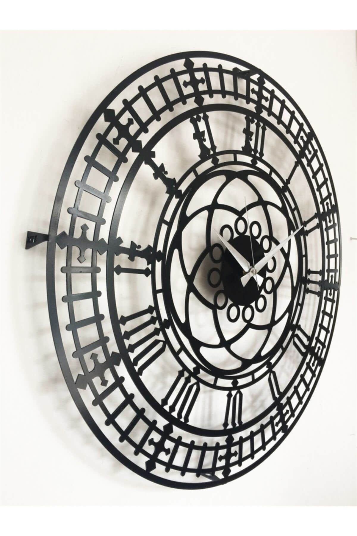 Markakanvas Big ben clock Siyah Metal Duvar Saati 50x50 cm MKSAAT908MTLS50