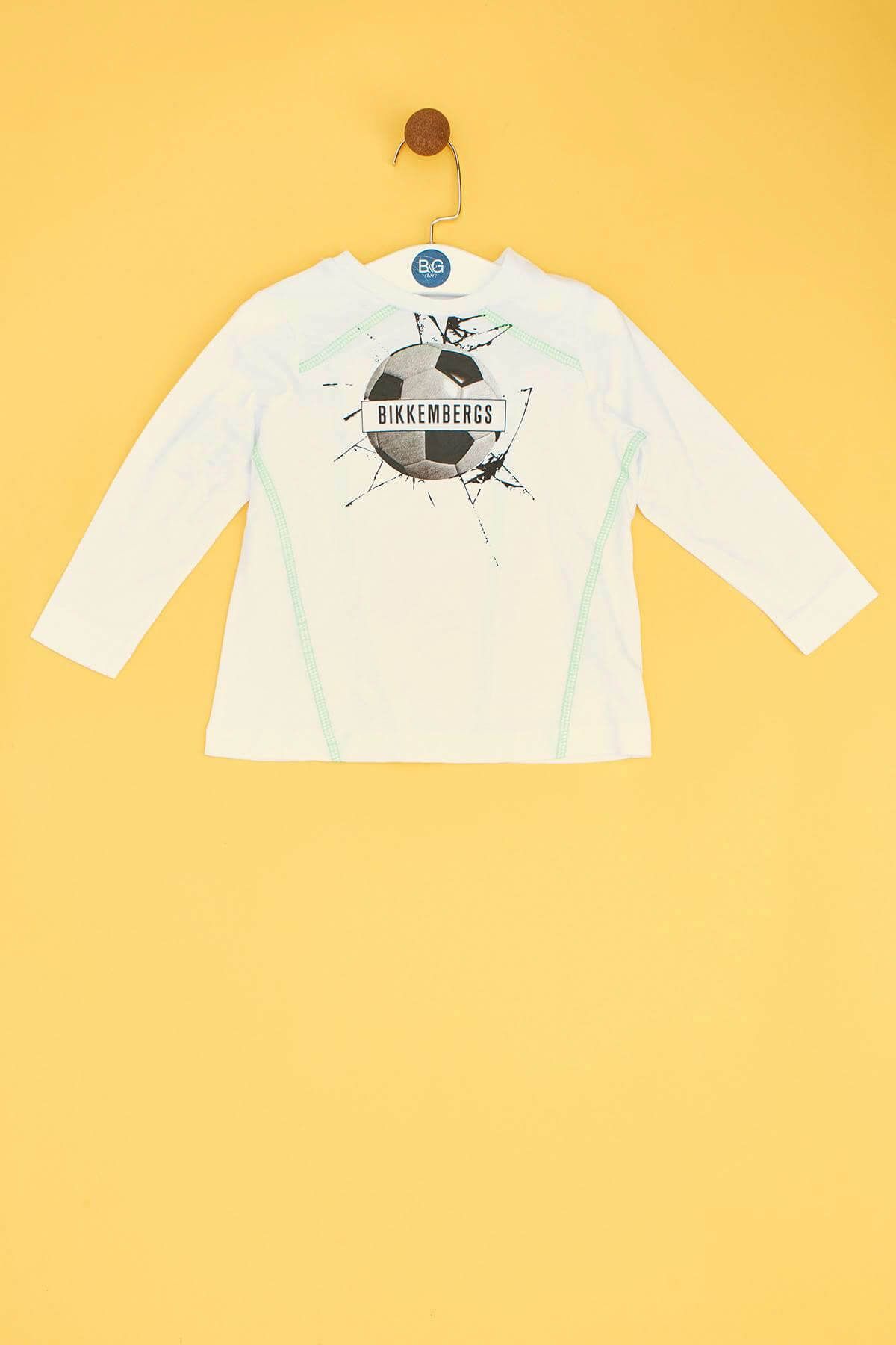 Bikkembergs Erkek Bebek Beyaz T-Shirt 18FWDNMTE62