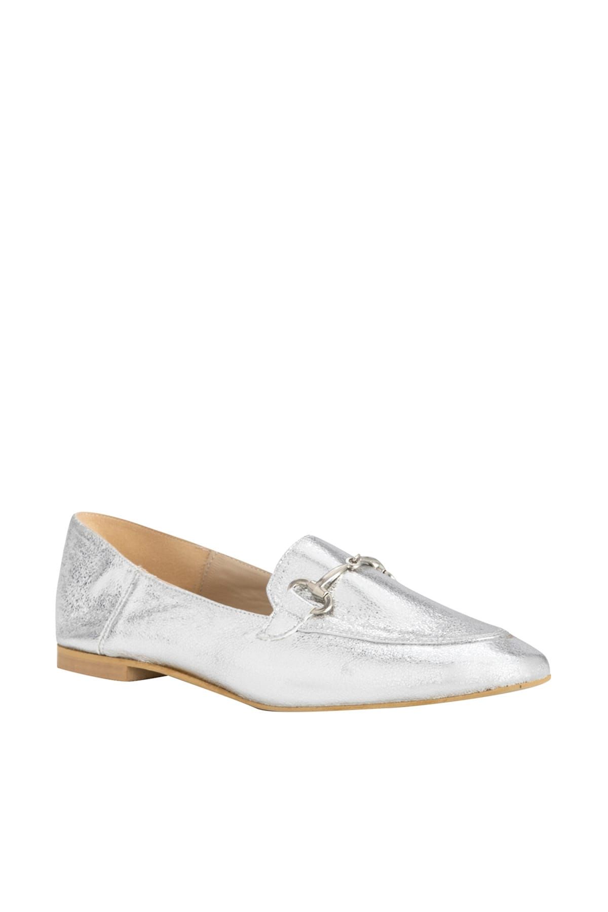Mudo Kadın Gümüş Rengi Tokalı Loafer Ayakkabı 1193624
