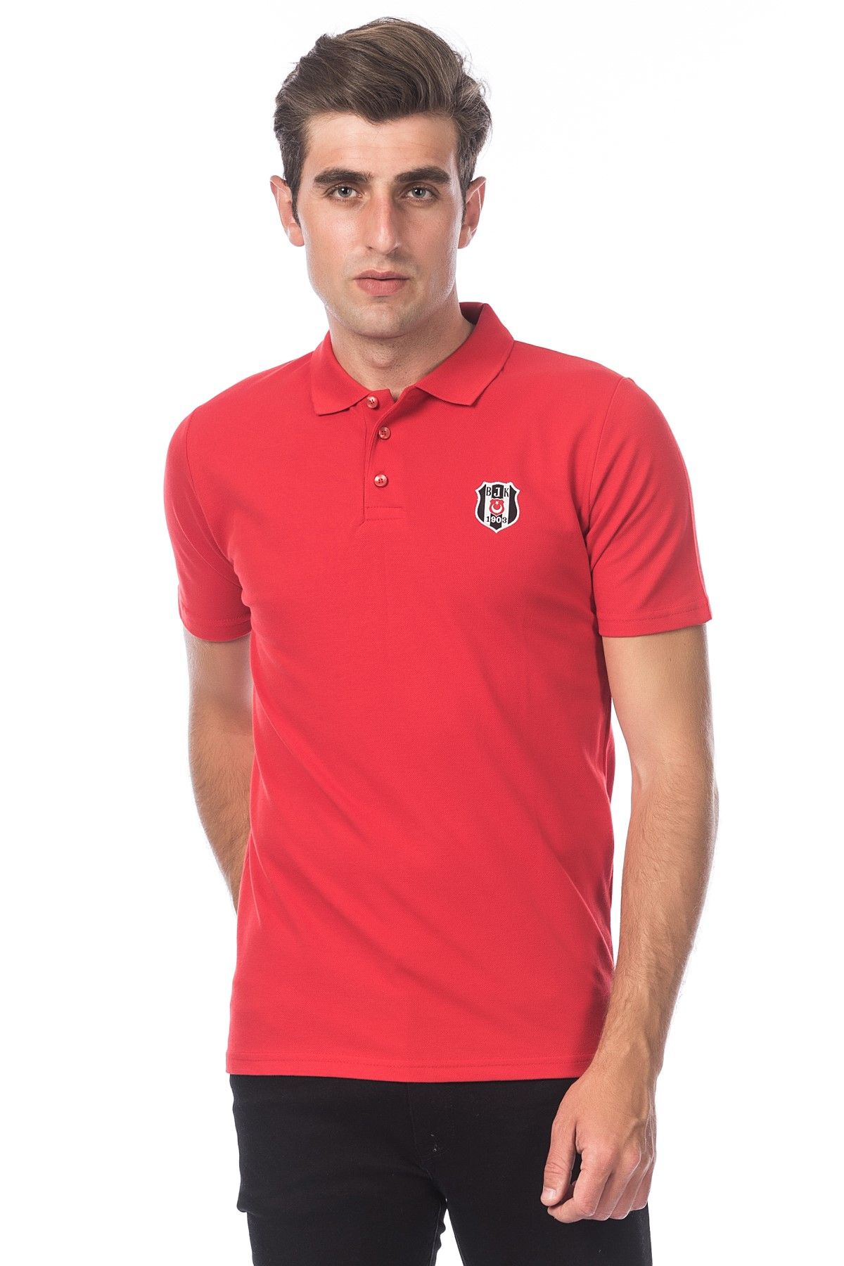 Beşiktaş Erkek Kırmızı Polo Yaka T-shirt - GNLESE0320