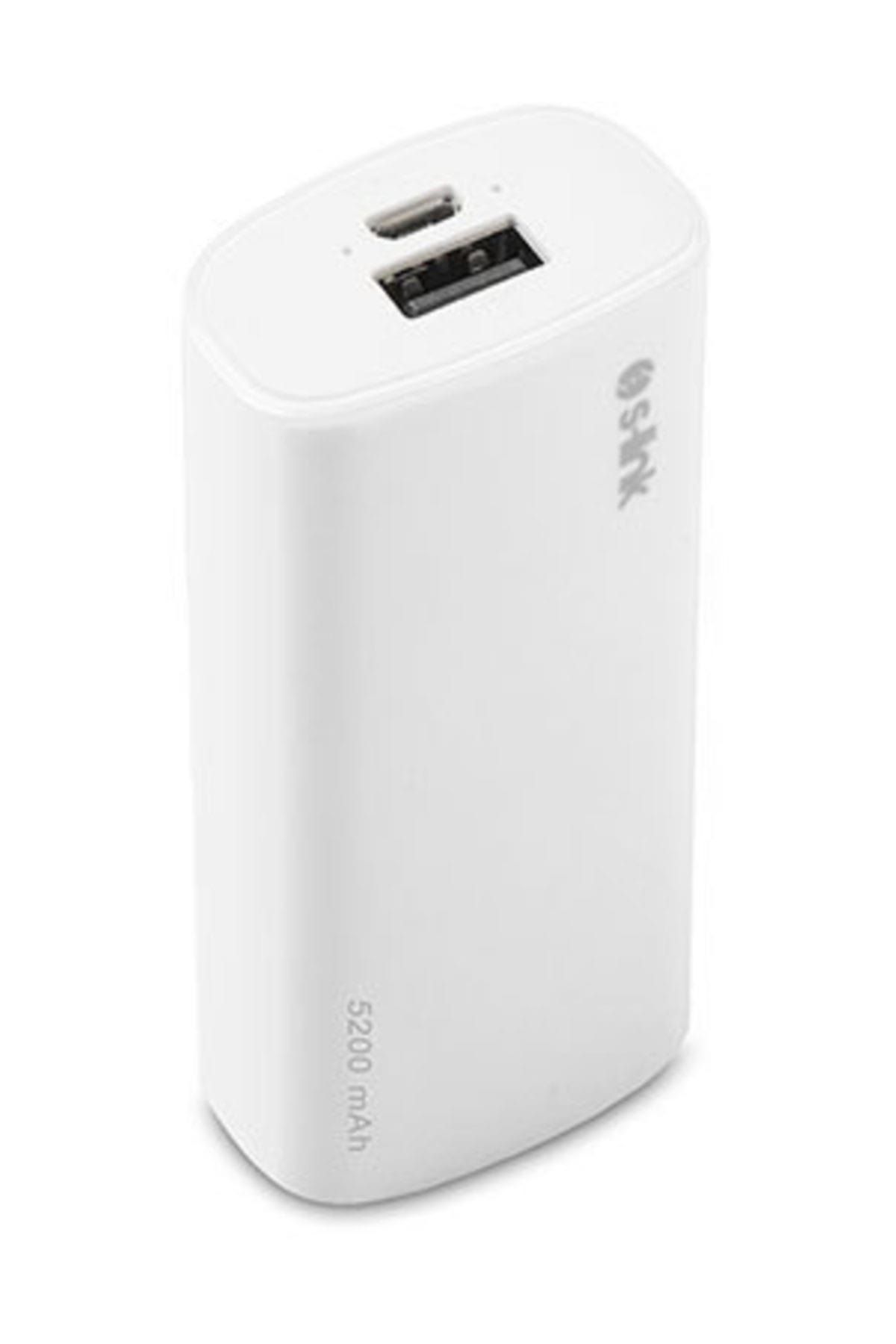 S-Link 5200mAh Powerbank BeyazTaşınabilir Pil Şarj Cihazı
