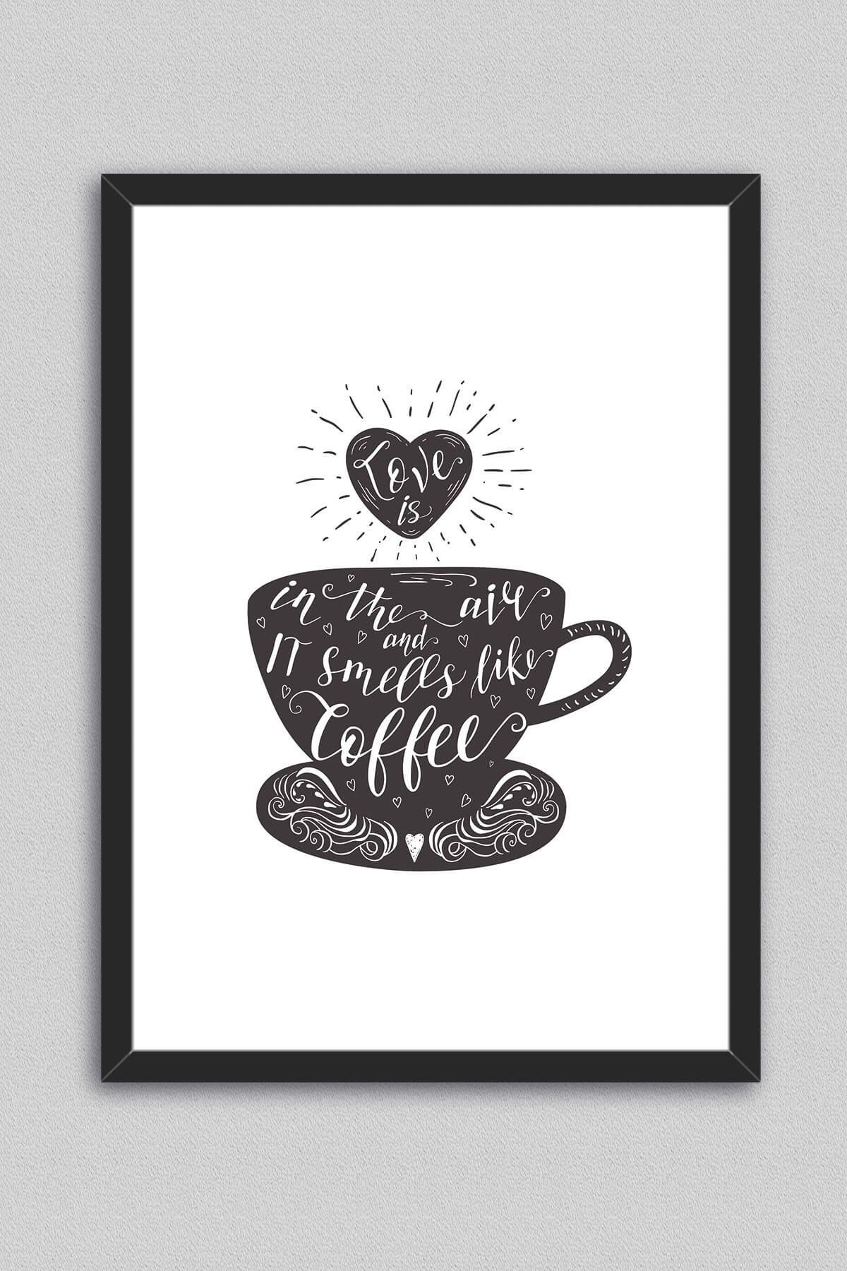 Kozanat Coffee Motto v1 - Çerçeveli Tablo & Poster - 33 x 43 cm