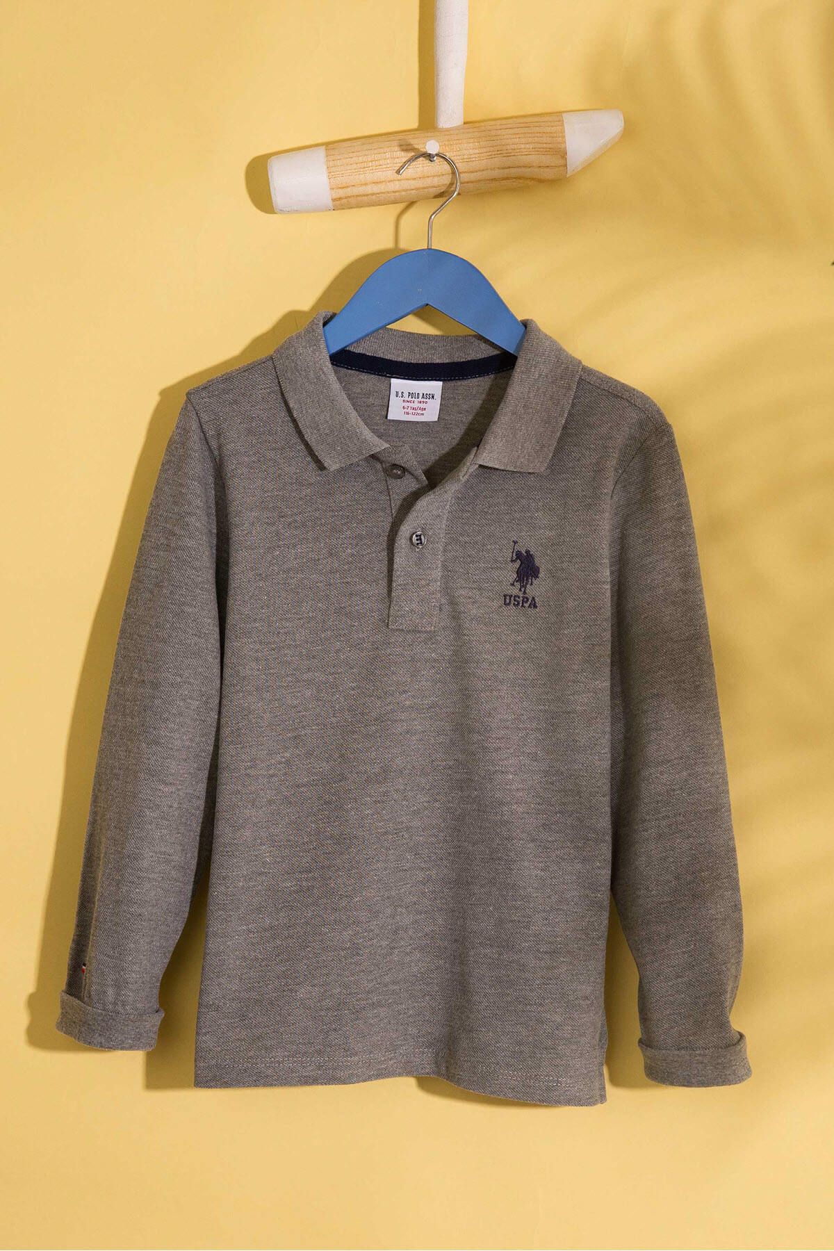 U.S. Polo Assn. Grı Melanj Erkek Cocuk Sweatshirt