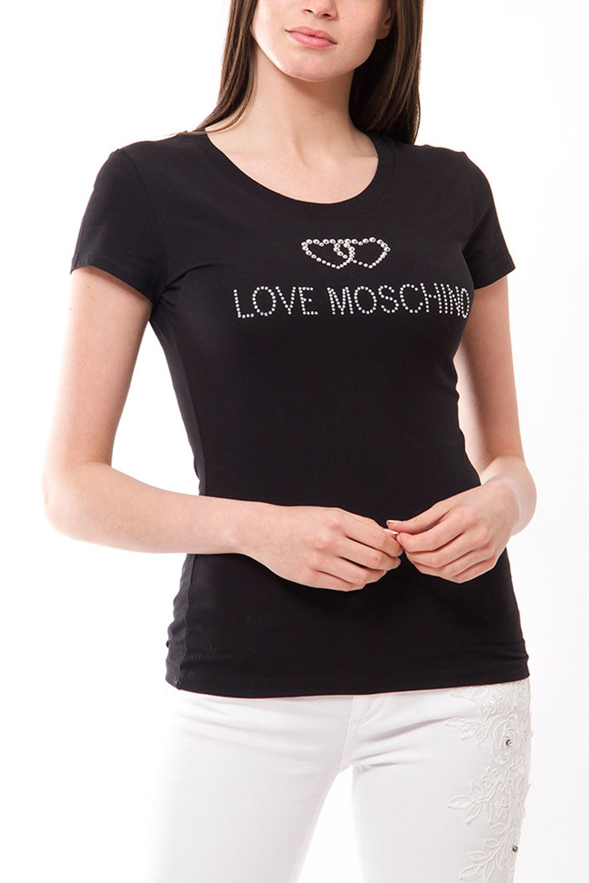 Moschino Kadın Siyah T-Shirt Mw178