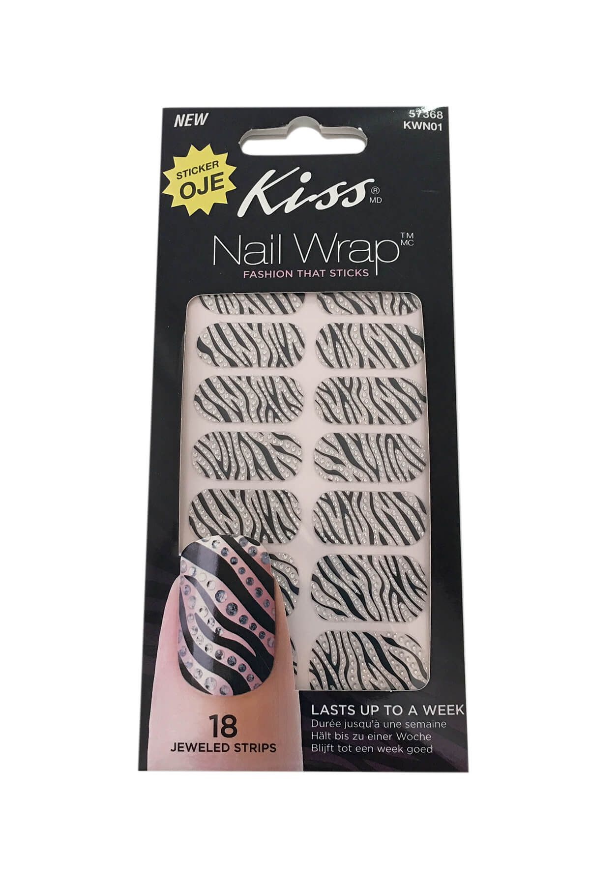 Kiss Sticker Oje - Nail Wrap 57368 KWN01 18 Adet 731509573688