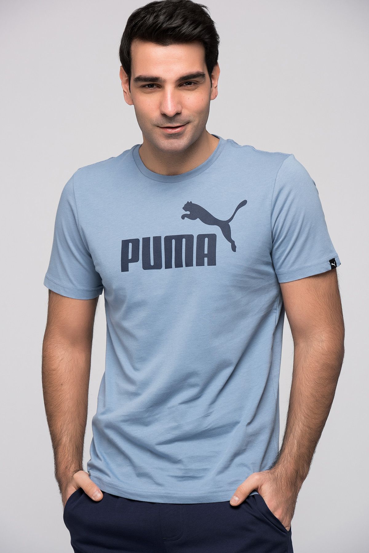 Puma Ess No.1 Tee Taş Rengi Erkek T-Shirt 100385398