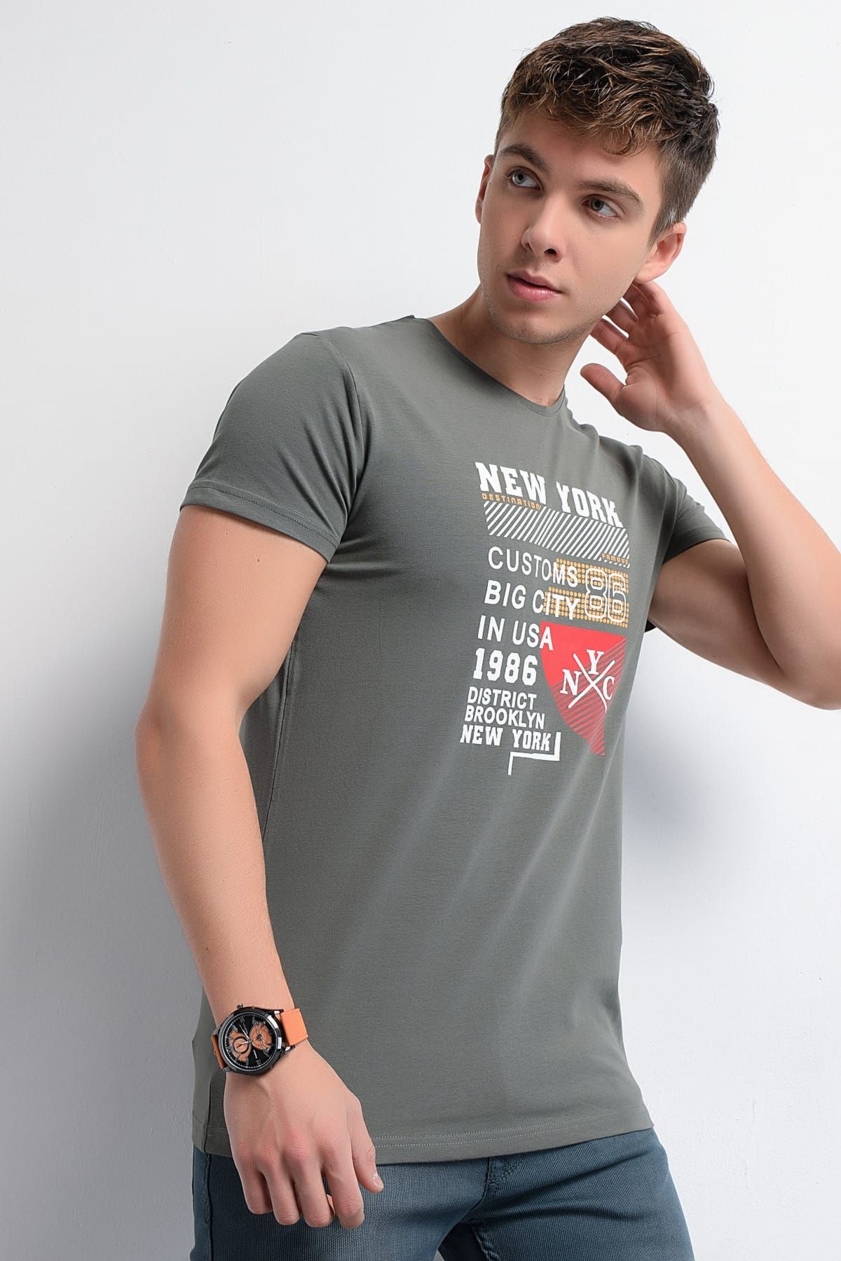 Rodi Jeans Erkek T-Shirt Newyork Baskı
