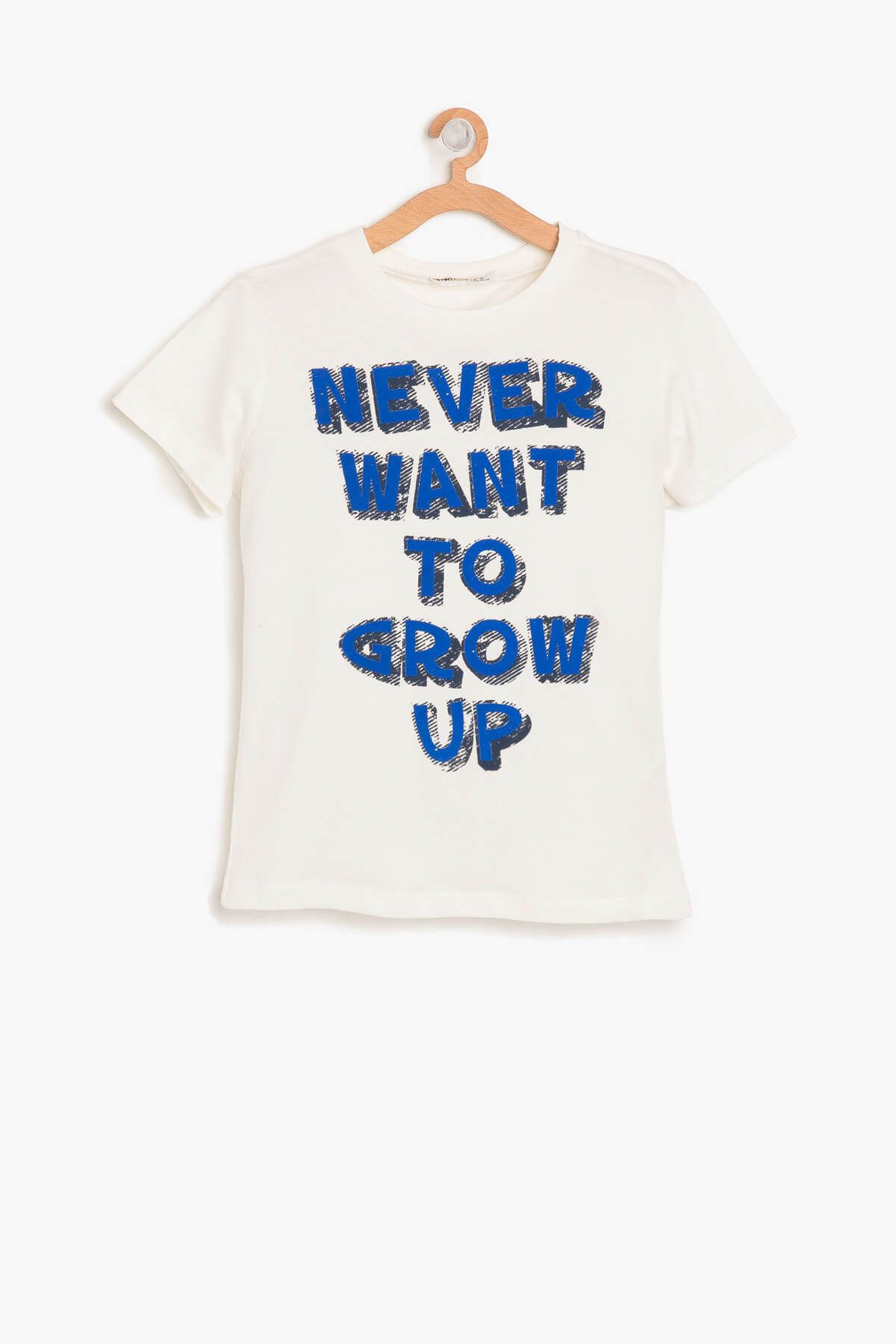 Koton Beyaz Erkek Çocuk Yazılı Baskılı T-Shirt