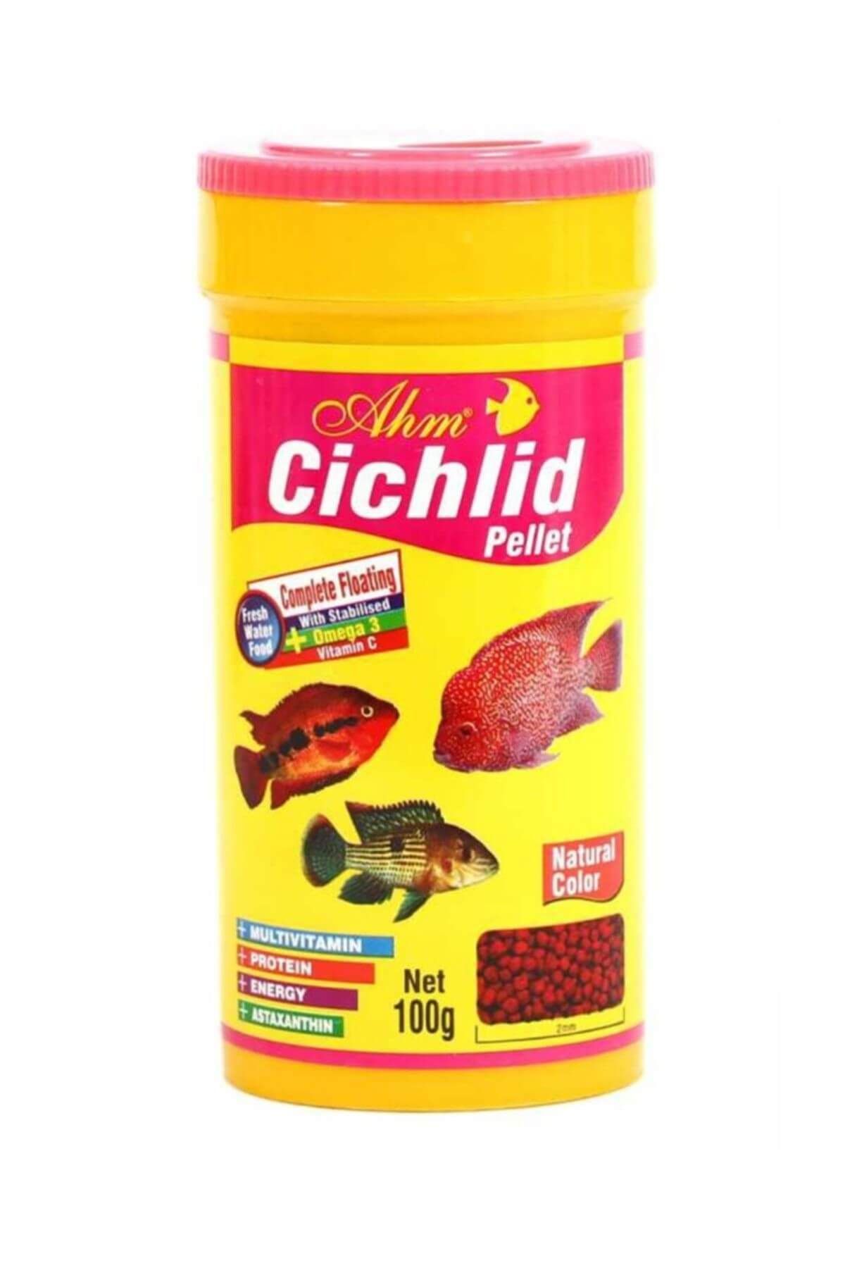 Ahm Cichlid Pellet Natural Colour 250 ml.