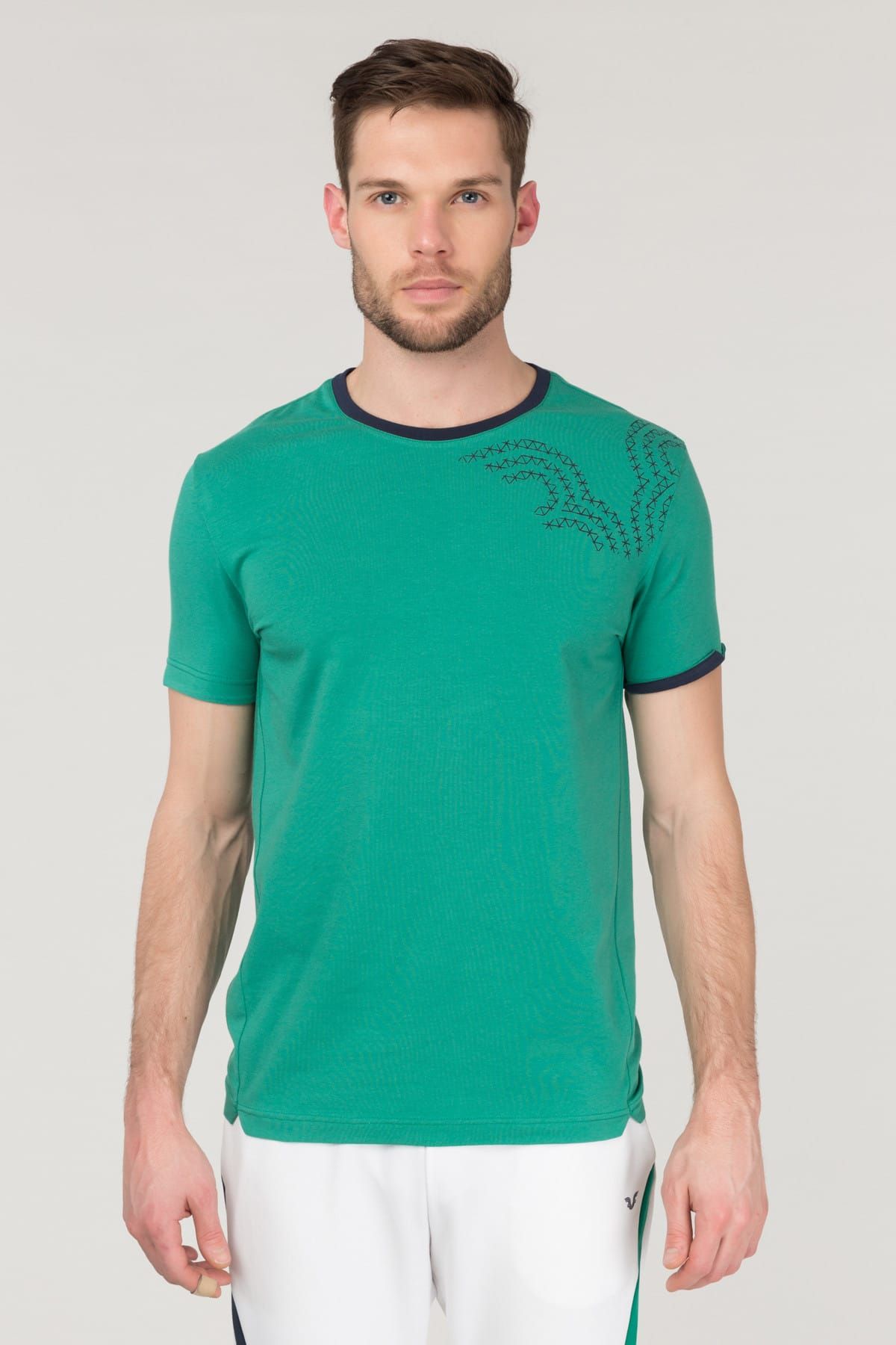 bilcee Yeşil Pamuklu  Erkek T-Shirt FS-1630