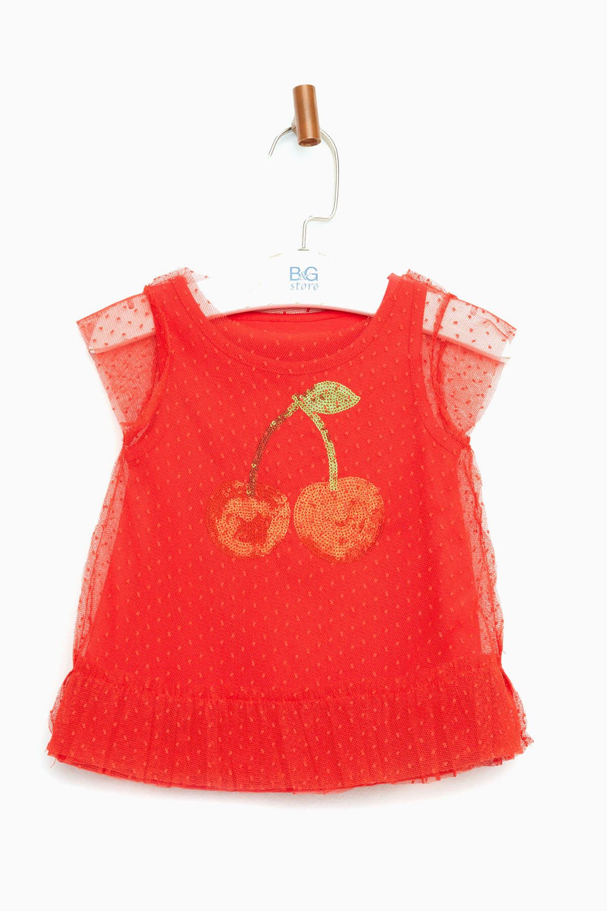 BG Baby Kırmızı Kız Bebek Elbise
