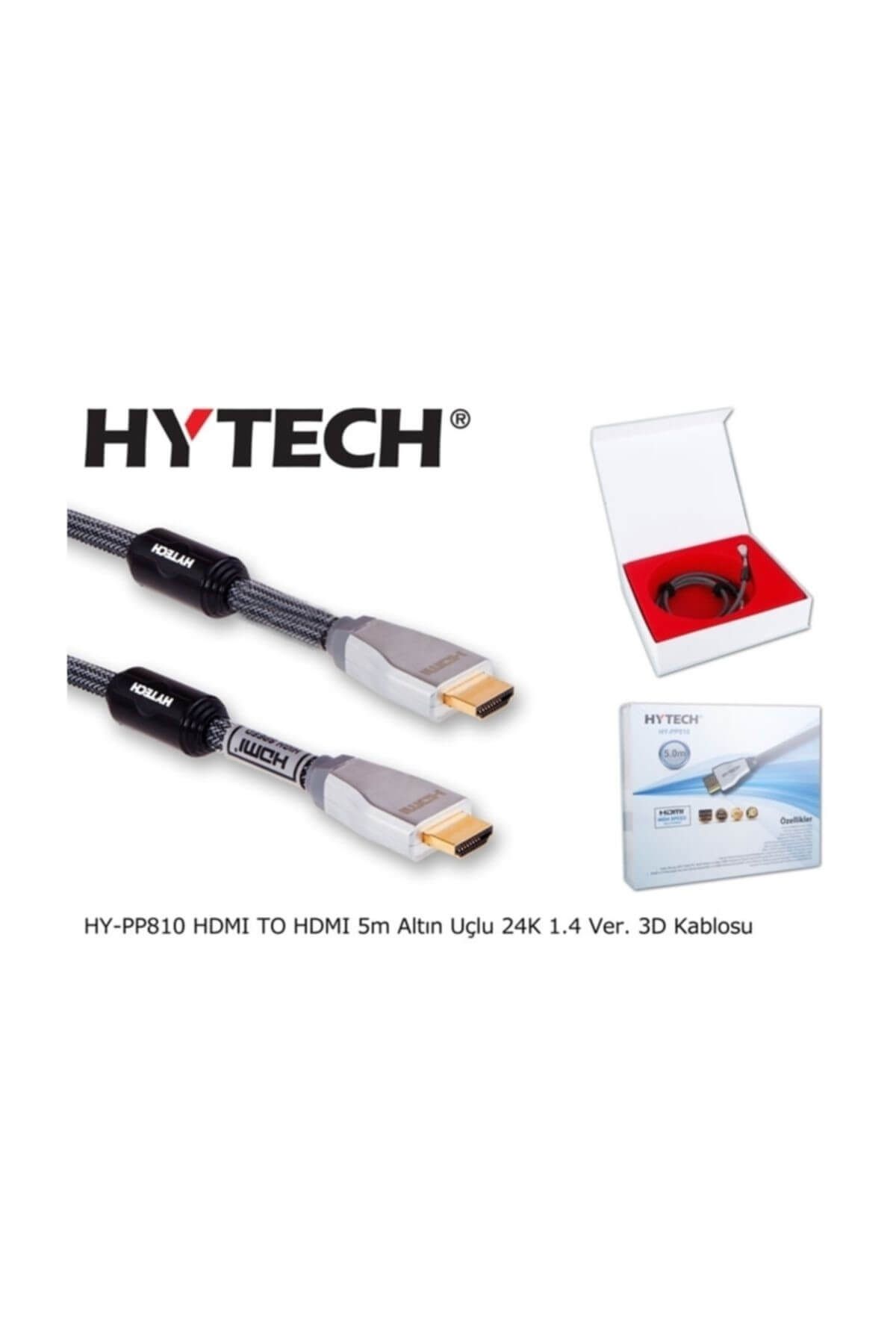 Hytech Hy-pp810 Hdmı To Hdmı 5mt Altın Uçlu 24k 1.4 Ver. 3d Kablo
