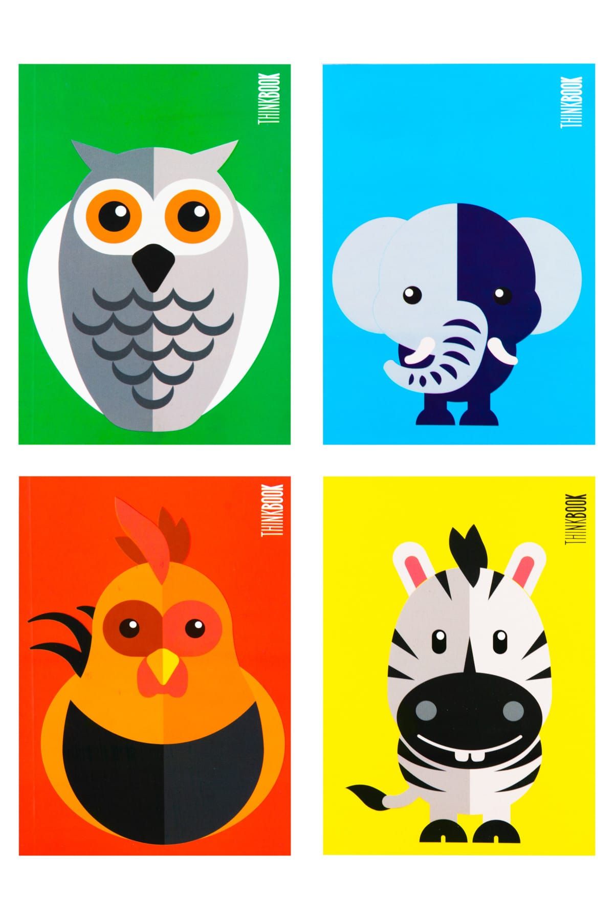 Thinkbook 4'lü Colorful Animals Seri 10,5x14,5