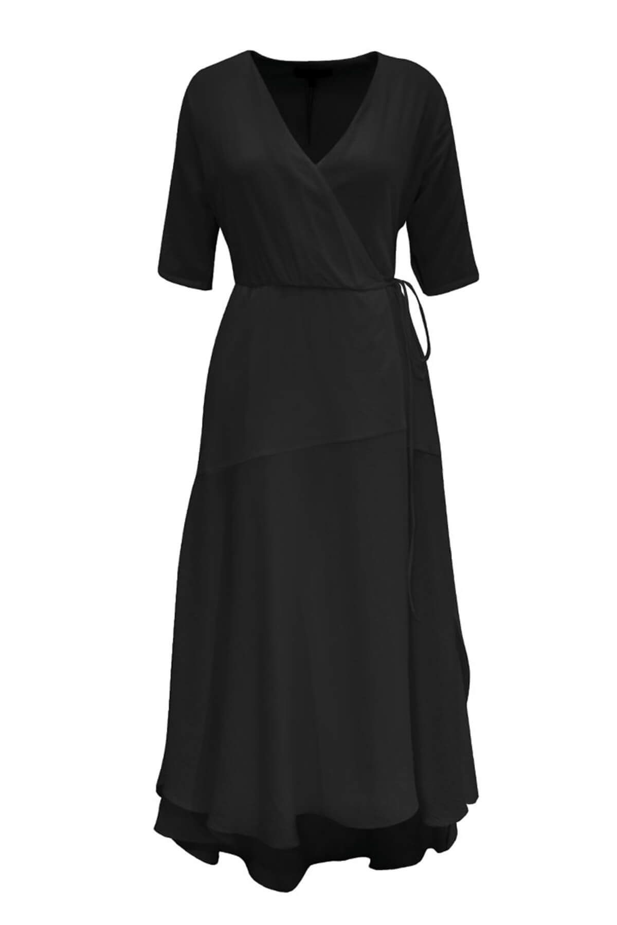 Rivus Kadın Siyah Elbise 1416-2