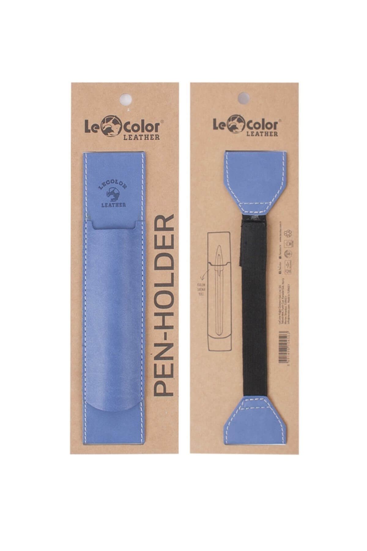 Le Color Leather Pen Holder Koyu Mavi