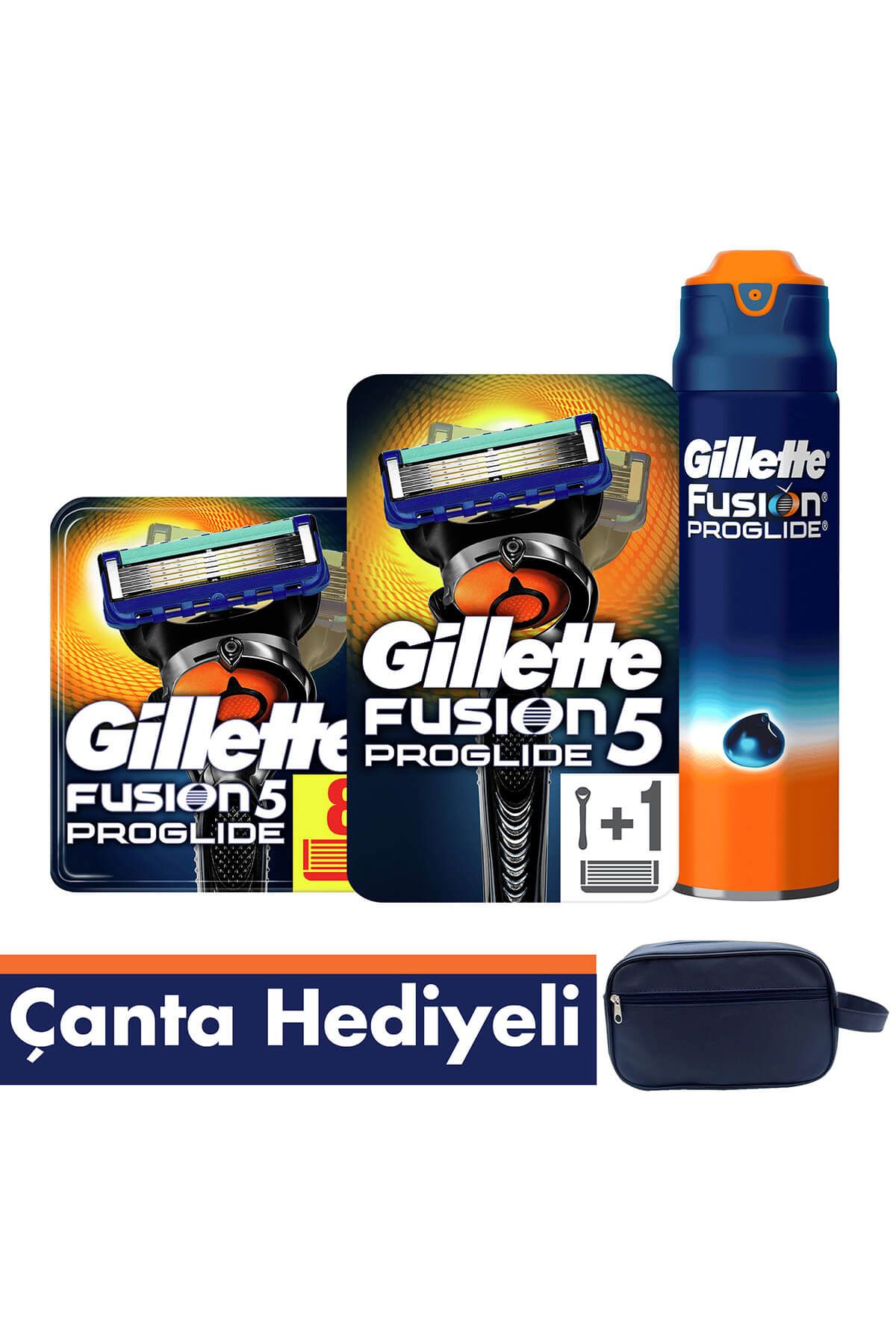 Gillette Fusion Proglide Flexball Tıraş Paketi (Tıraş Makinesi + 8'Li Bıçak + Tıraş Jeli)