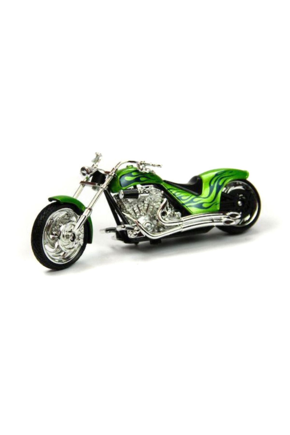 Motor Max Motormax 1:18 Kutulu Chopper Yeşil Motorsiklet /