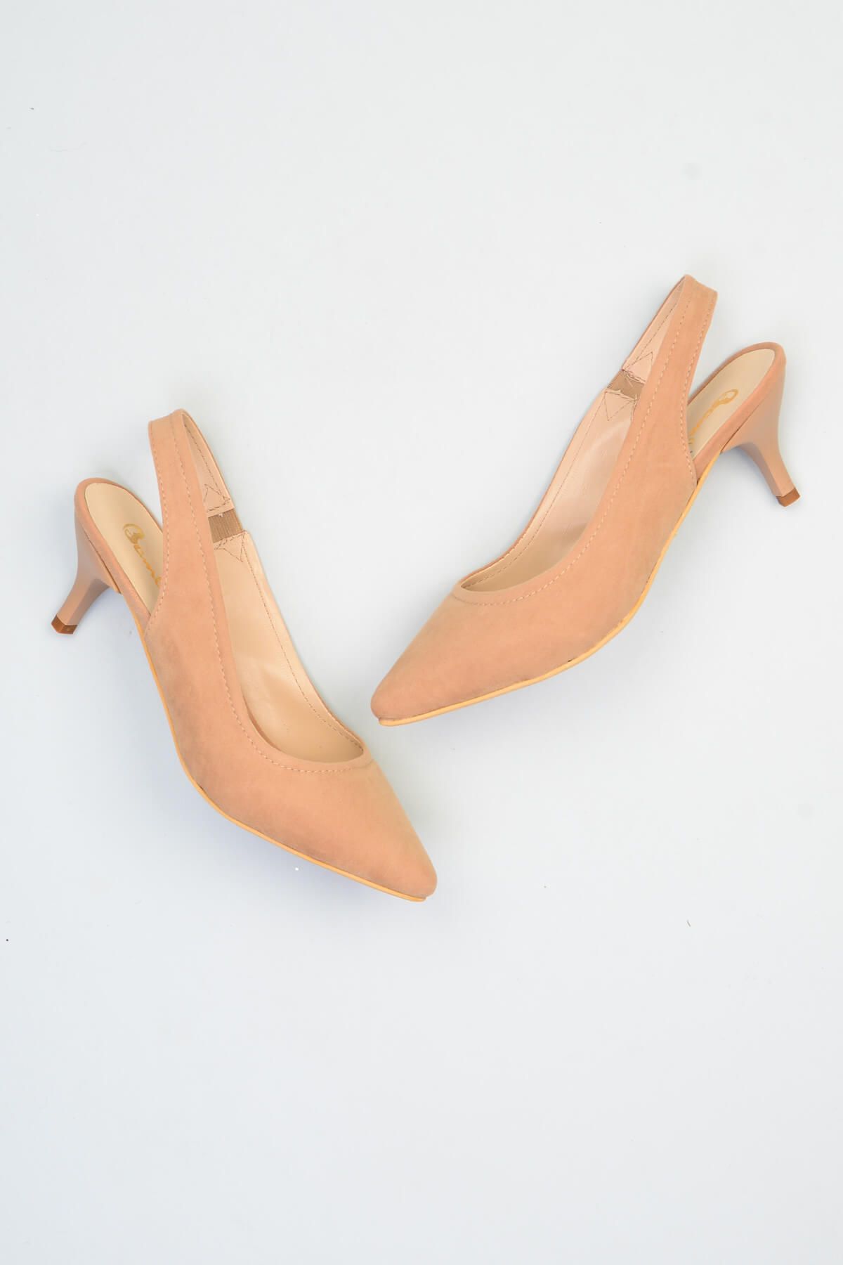Bambi Koyu Bej Kadın Klasik Topuklu Ayakkabı F0345750072