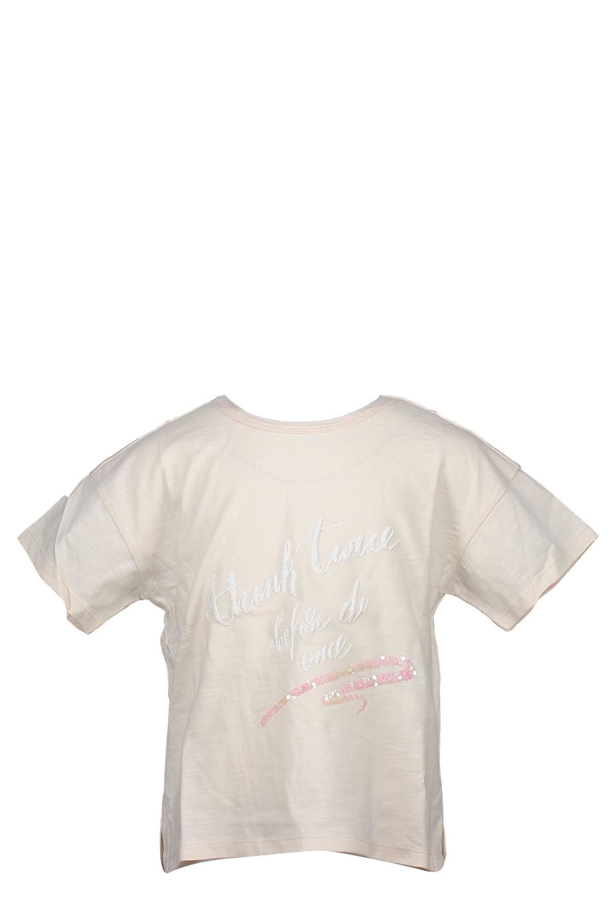 Collezione Kız Çocuk Pudra T-Shirt Kisa Kol