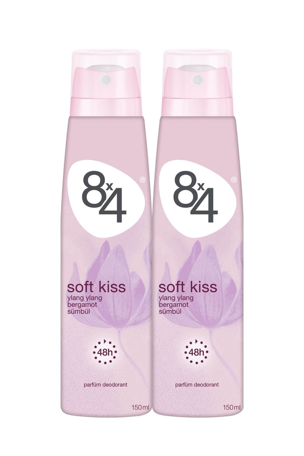 8x4 Soft Kiss Kadın Deodorant Sprey 150 ml 2 Adet