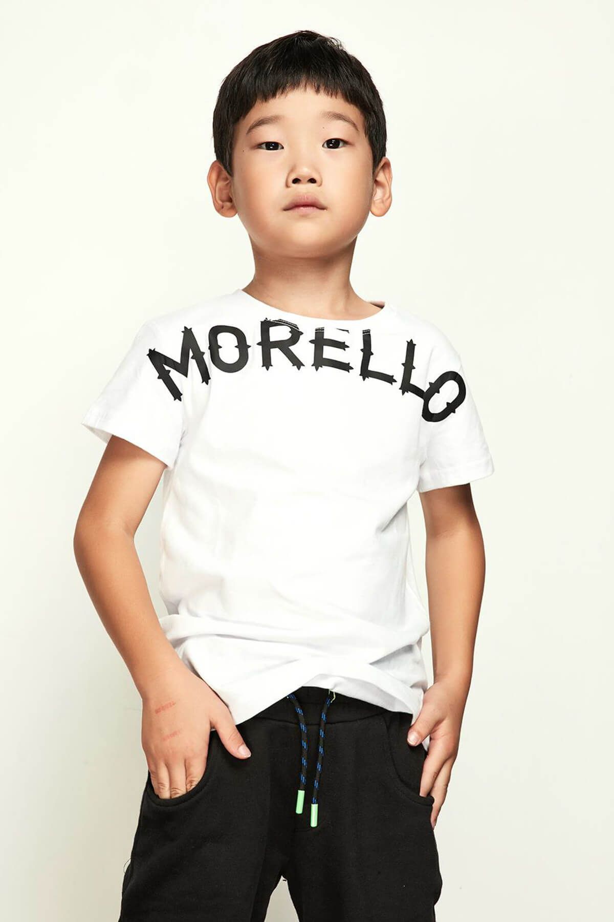 Frankie Morello Erkek Çocuk Beyaz T-Shirt 18FWFJJ8095