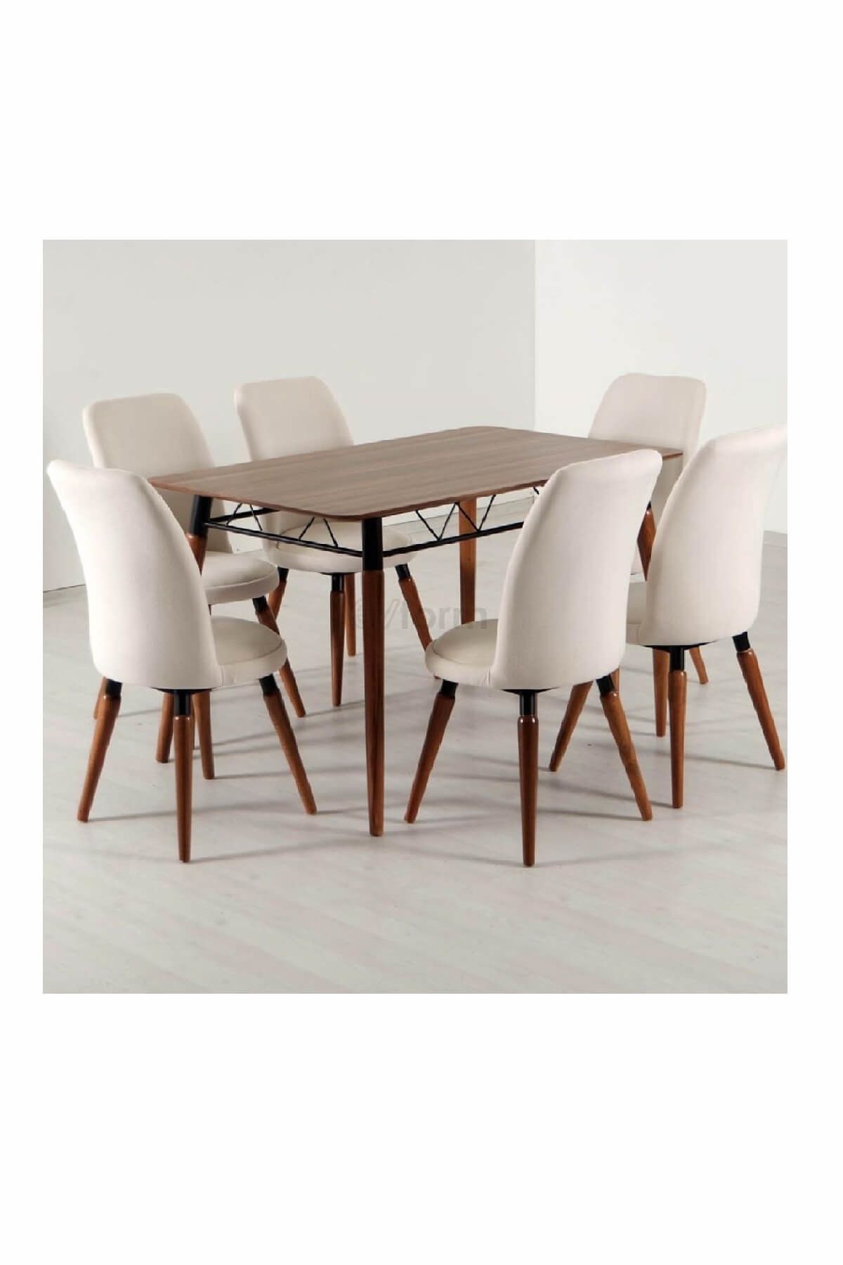 Evform Stork 6 Sandalyeli Masa Sandalye Takımı Mutfak Masası Salon