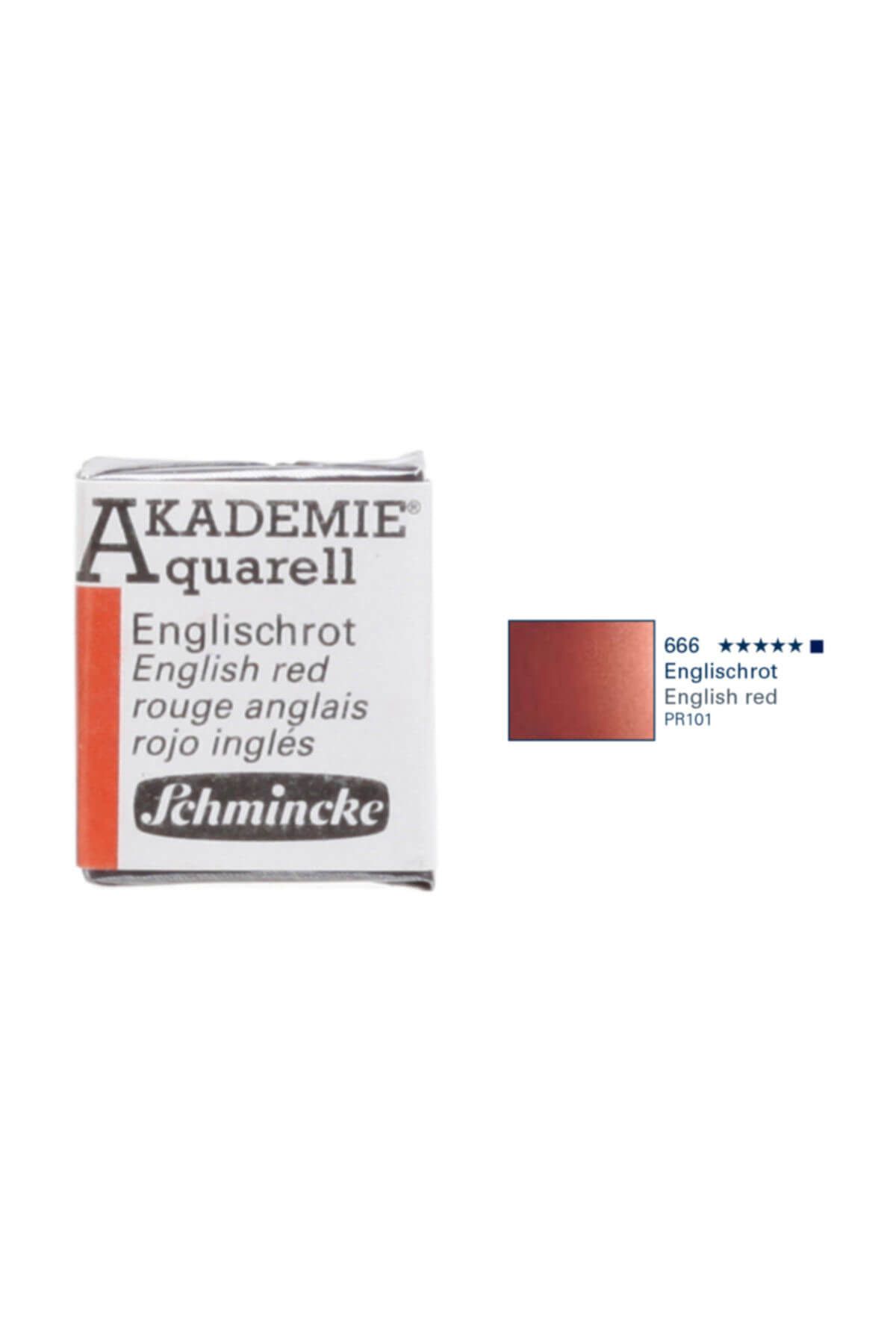 Schmincke Akademie Aquarell Suluboya 1/2 Tablet English Red