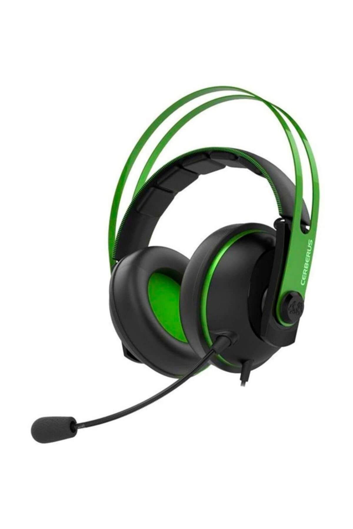 ASUS V2 Yeşil Oyuncu Kulaklığı, 53mm Essence Sürücü, PC/PS4/Xbox/MAC uyumlu