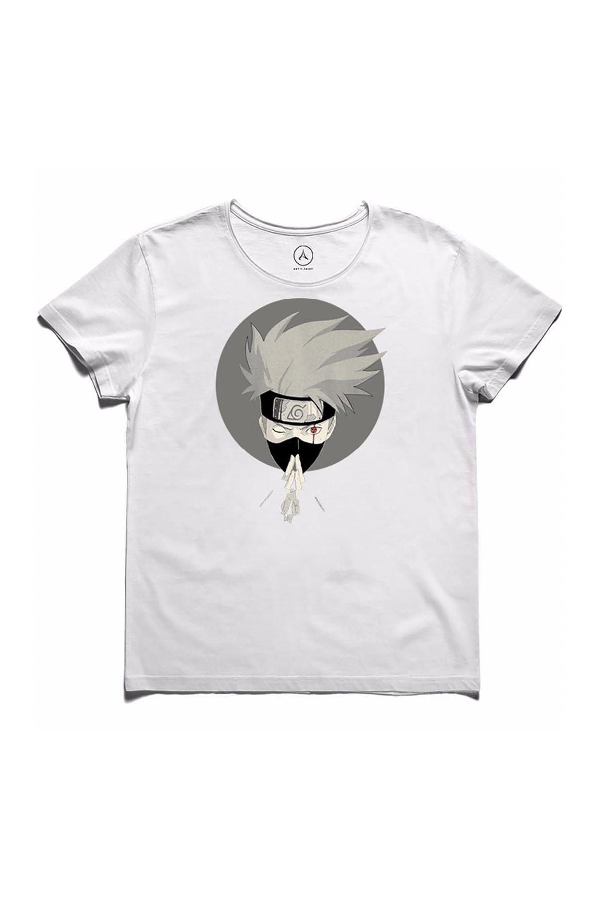 Art T-Shirt Erkek Beyaz Kakashı Hatake Naruto T-Shirt
