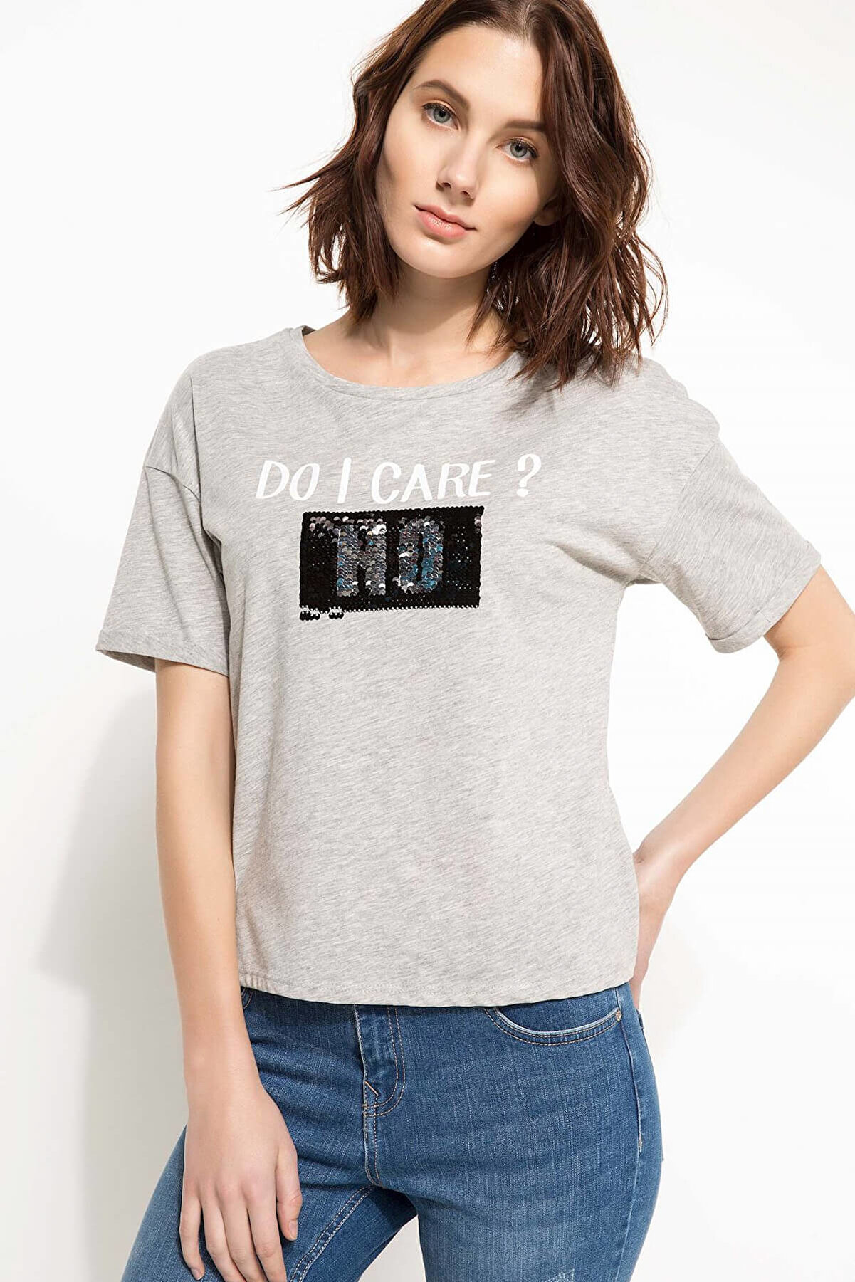 Defacto Kadın Baskılı T-shirt I4199AZ.18SP.GR210