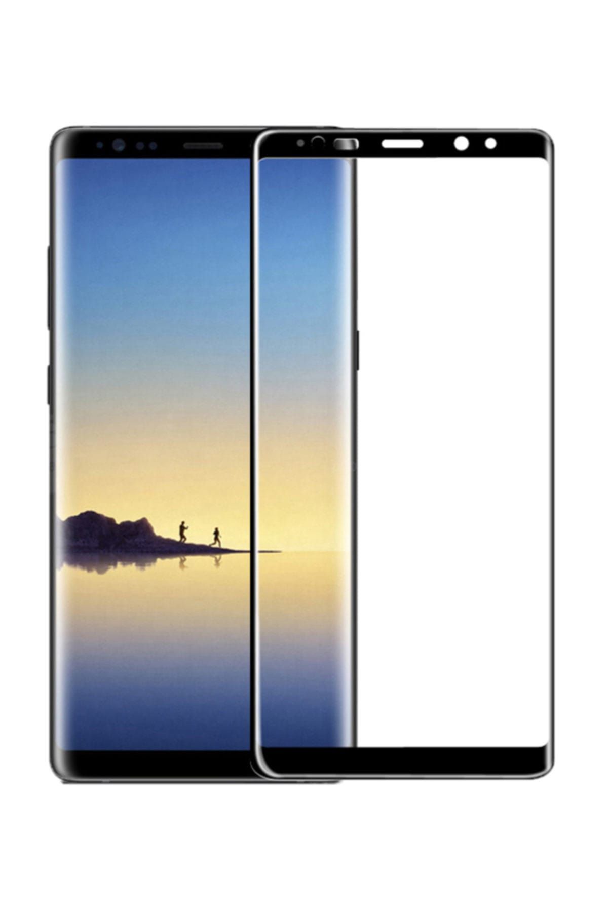Microsonic Samsung Galaxy Note 8 3D Kavisli Temperli Cam Full Ekran koruyucu Kırılmaz Film Siyah