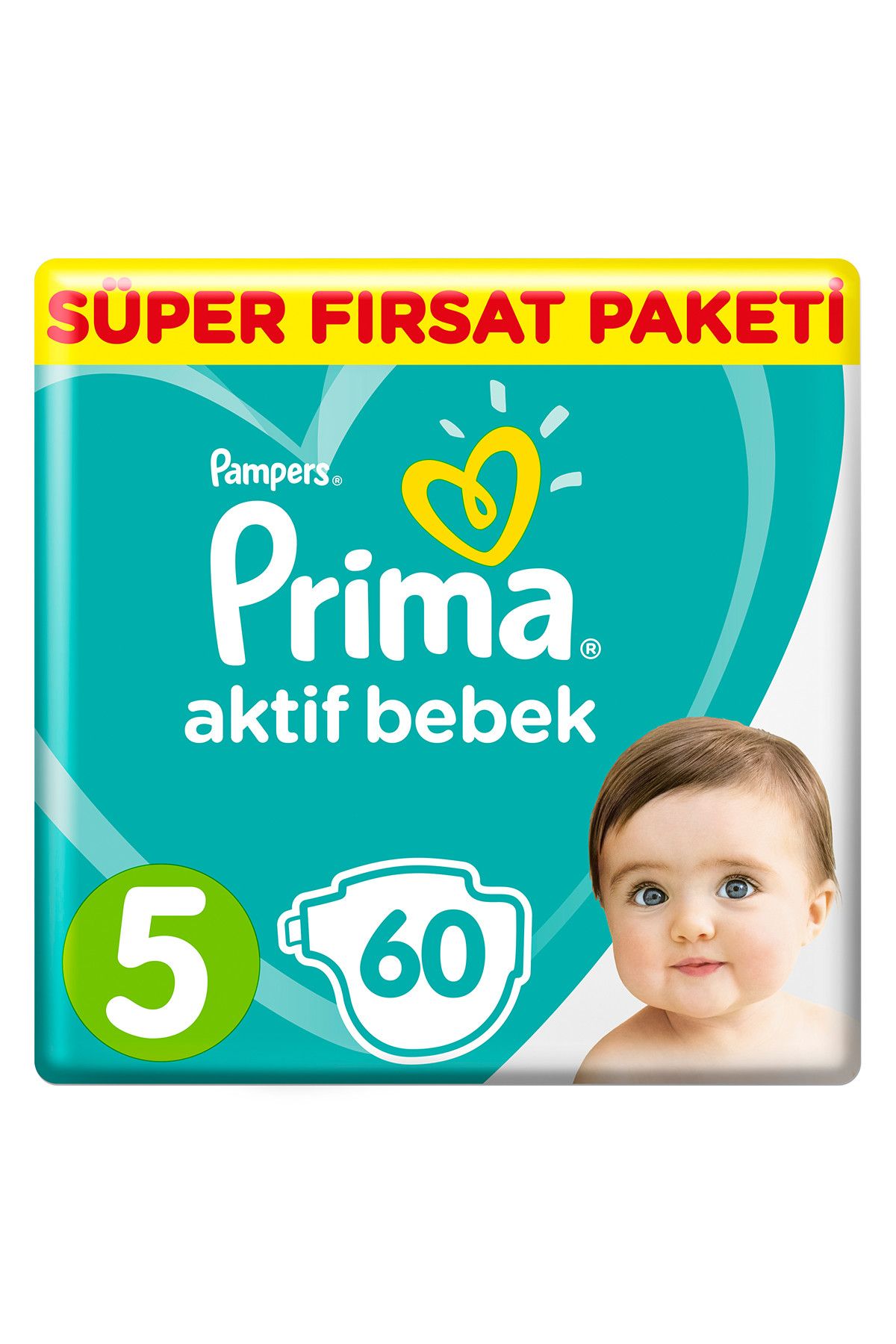 Prima Bebek Bezi Aktif Bebek 5 Beden Junior Süper Fırsat Paketi 60 Adet