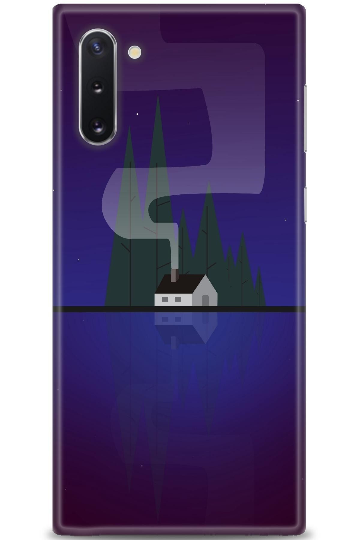 Noprin Samsung Galaxy Note 10 Kılıf Hd Baskılı Kılıf - House Lake + Nano Micro Ekran Koruyucu