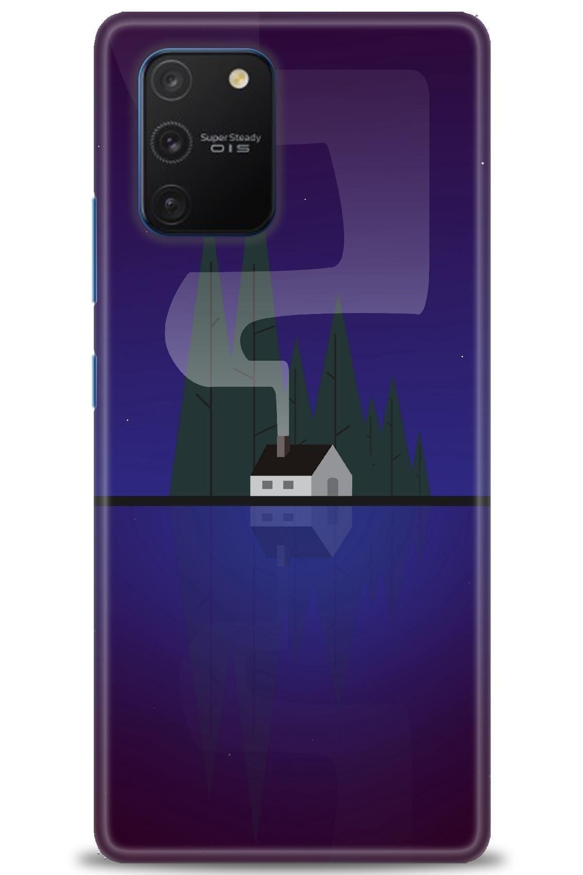Noprin Samsung Galaxy A91 / S10 Lite Kılıf Hd Baskılı Kılıf - House Lake + Nano Micro Ekran Koruyucu