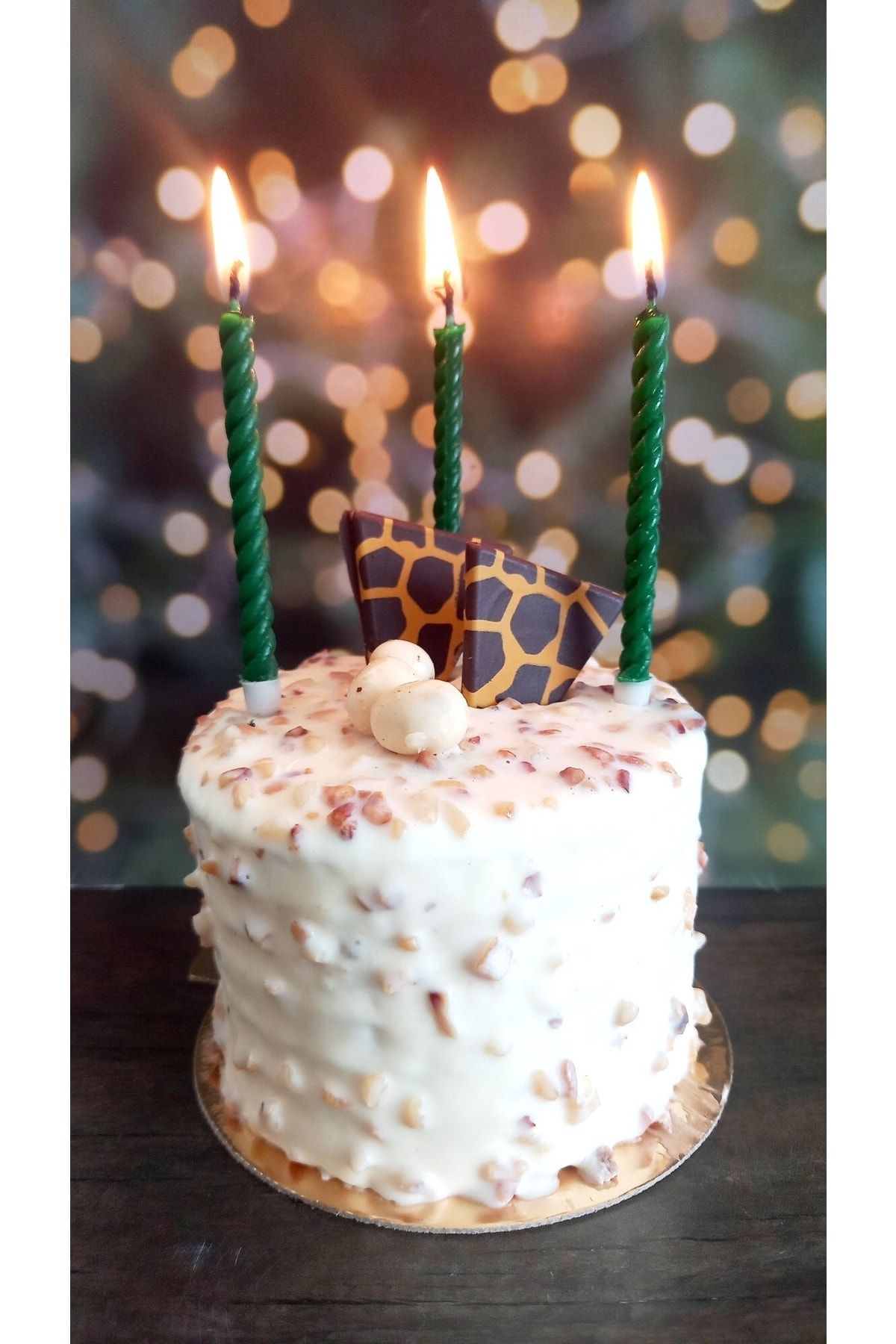 Petekoğlu (12 Adet Yeşil) Balmumu Mum Doğal Petek Pasta Parti Mumu Doğum Günü Nişan Kına Gecesi Beeswax Candle