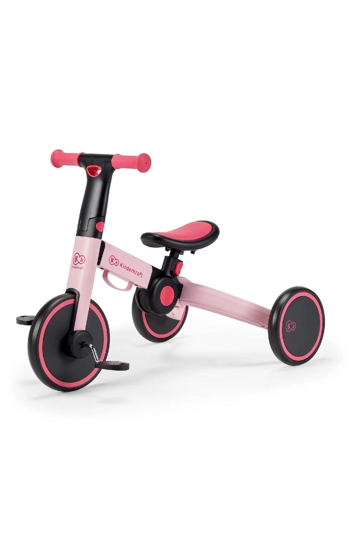 Genel Markalar 4TRIKE Çok Fonksiyonlu Üç Tekerlekli Bisiklet ve Denge Bisikleti Candy Pink