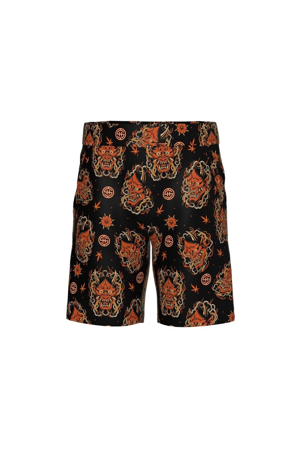 Shout Japanese Oni Mask Unisex Black Short