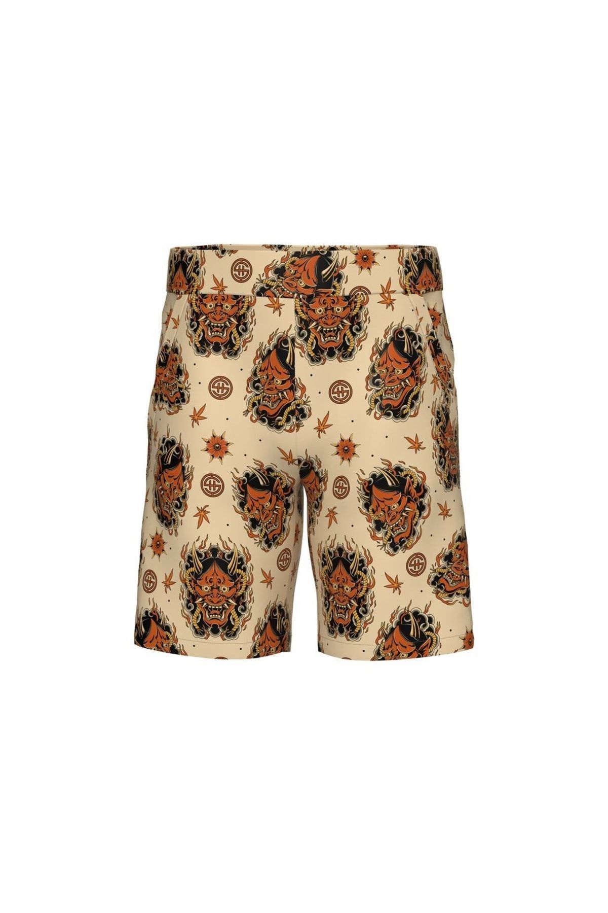 Shout Japanese Oni Mask Unisex Beige Short