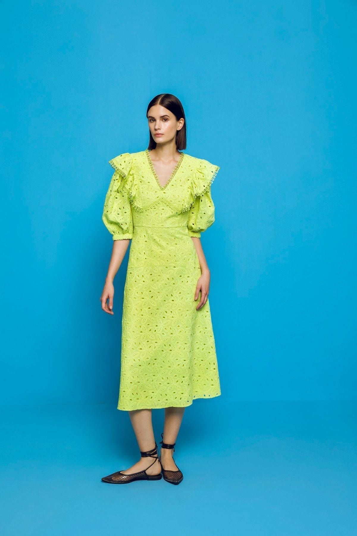 KAMEYA - Elbise Fıstık Yeşili