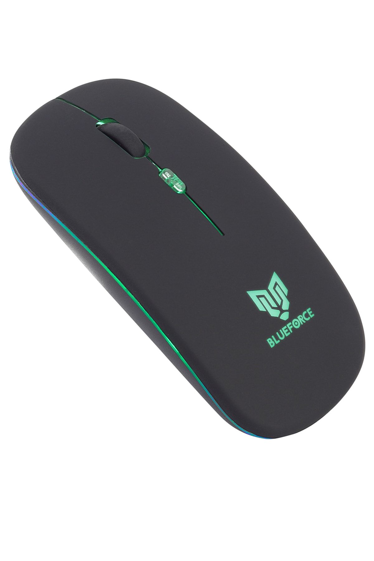 Blueforce V5.0 Bluetooth & Wireless 2,4ghz Sessiz Kablosuz Mouse Siyah Işıklı Şarjlı Pc Laptop Tv Mac Uyumlu