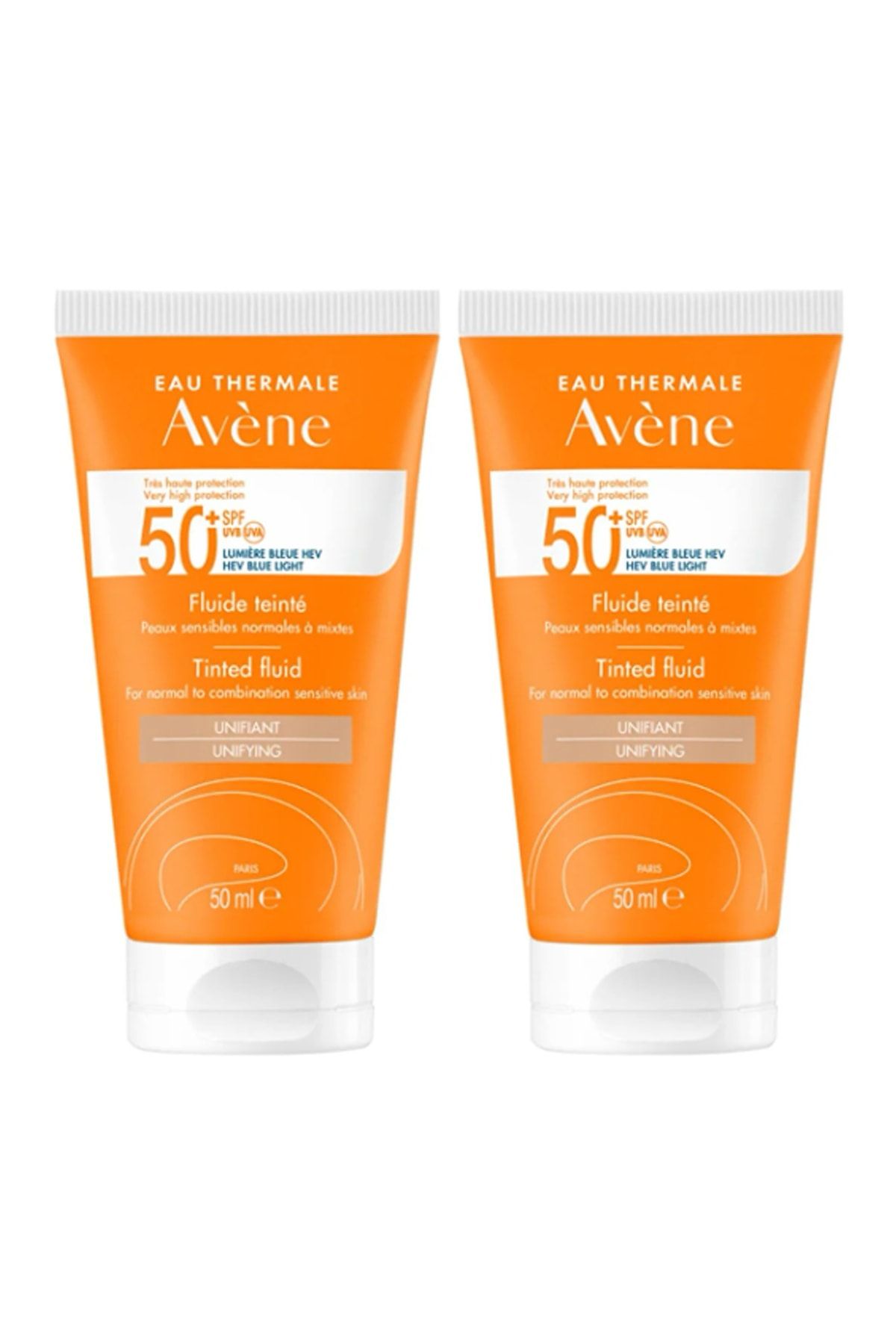Avene Tinted Fluid SPF 50+ Normal veya Karma Ciltler için Renkli Güneş Kremi 50 ml x2 Dk Hair Center.