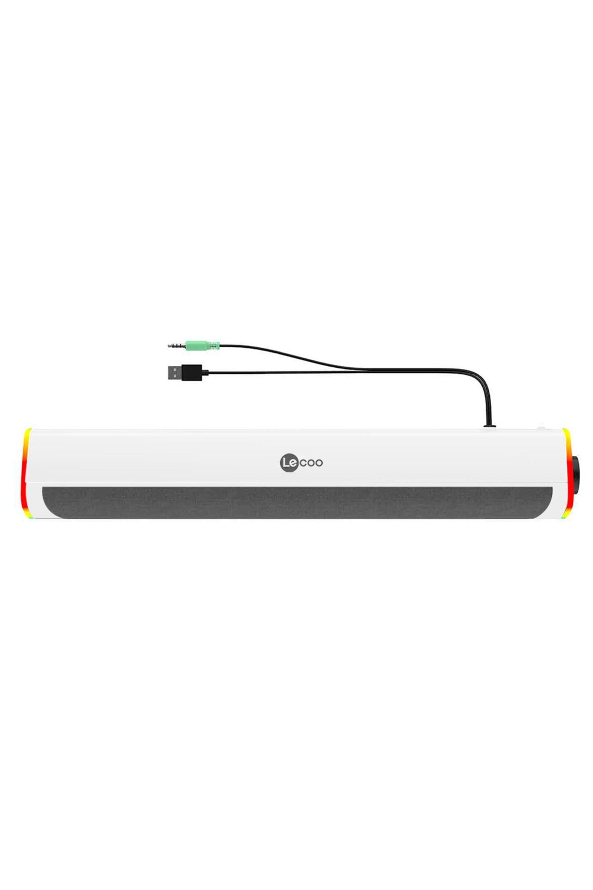 Lecoo Lenovo Ds101 Rgb Işıklı Kablolu Masaüstü Soundbar Hoparlör Beyaz