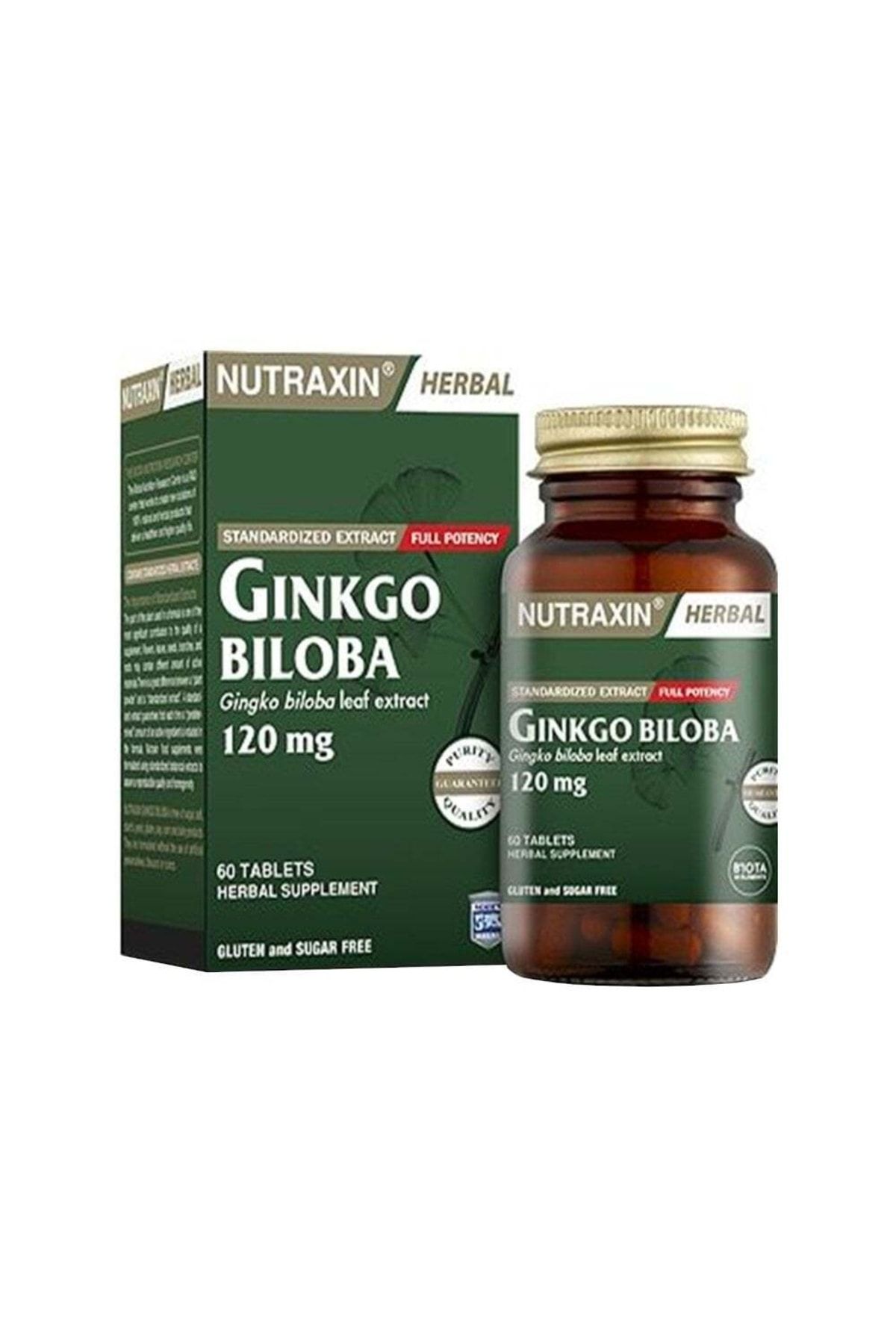 Nutraxin Ginkgo Biloba 60 Kapsül ( Şekersiz Ve Glutensiz)