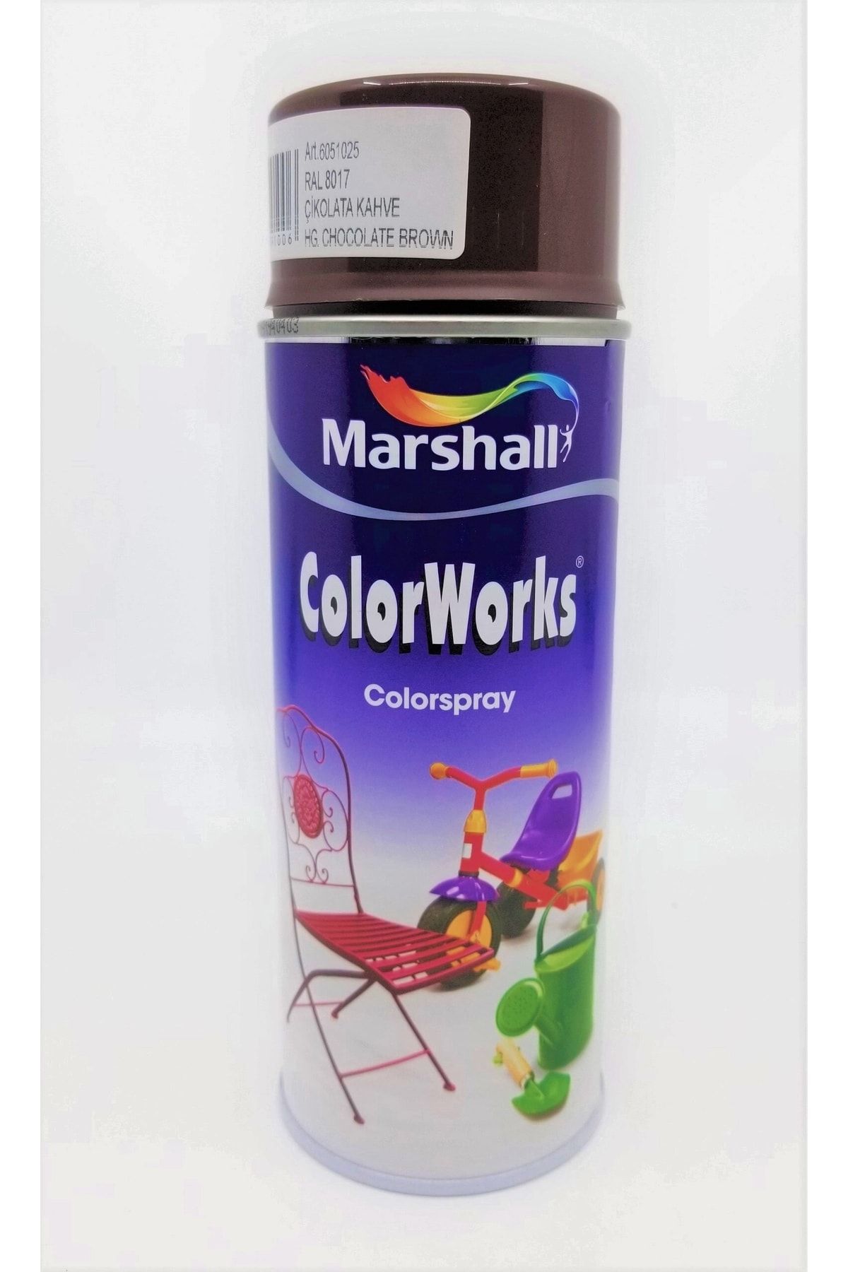 Marshall Colorworks Sentetik Sprey Boya 400ml Çikolata Kahve
