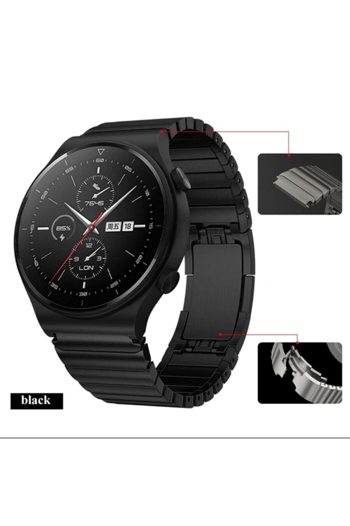 Huawei Watch Buds Uyumlu 22 Mm Porshe Design Metal Paslanmaz Çelik Kordon